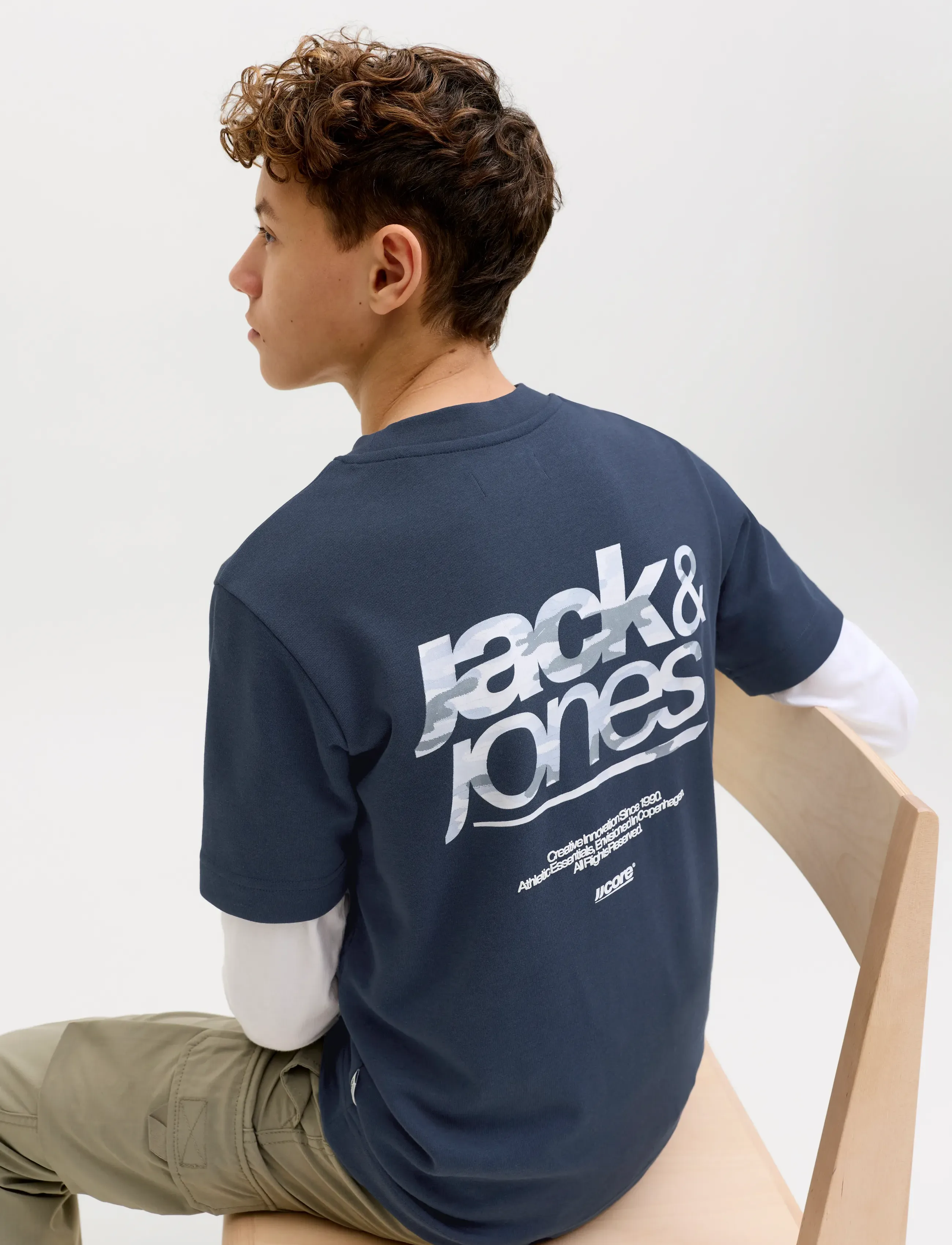 Jack & Jones - JCOBREEZE BACK PRINT TEE SS CN EA26 JNR - kurzärmelige - outer space - 5