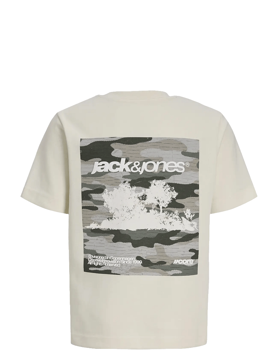 Jack & Jones - JCOBREEZE BACK PRINT TEE SS CN EA26 JNR - t-shirts à manches courtes - sweet corn - 2