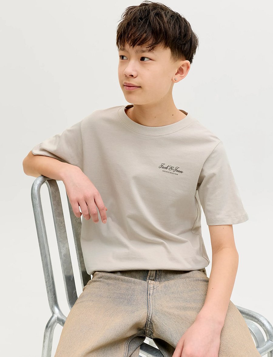 Jack & Jones - JJEARCHIVE GRAPHIC TEE SS ONECK NOOS JNR - kortærmede t-shirts - moonbeam - 5