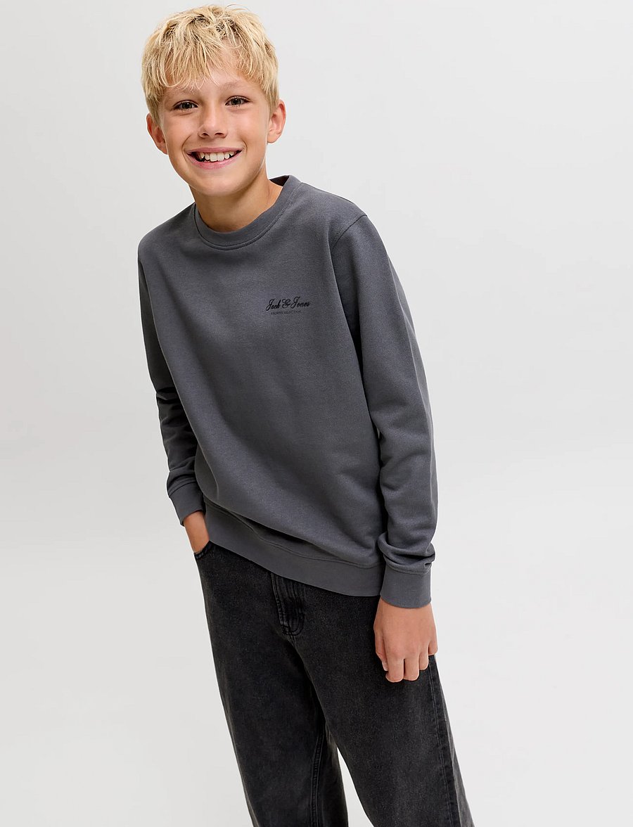 Jack & Jones - JJEARCHIVE GRAPHIC SWEAT CN SN JNR - sweatshirts - asphalt - 4