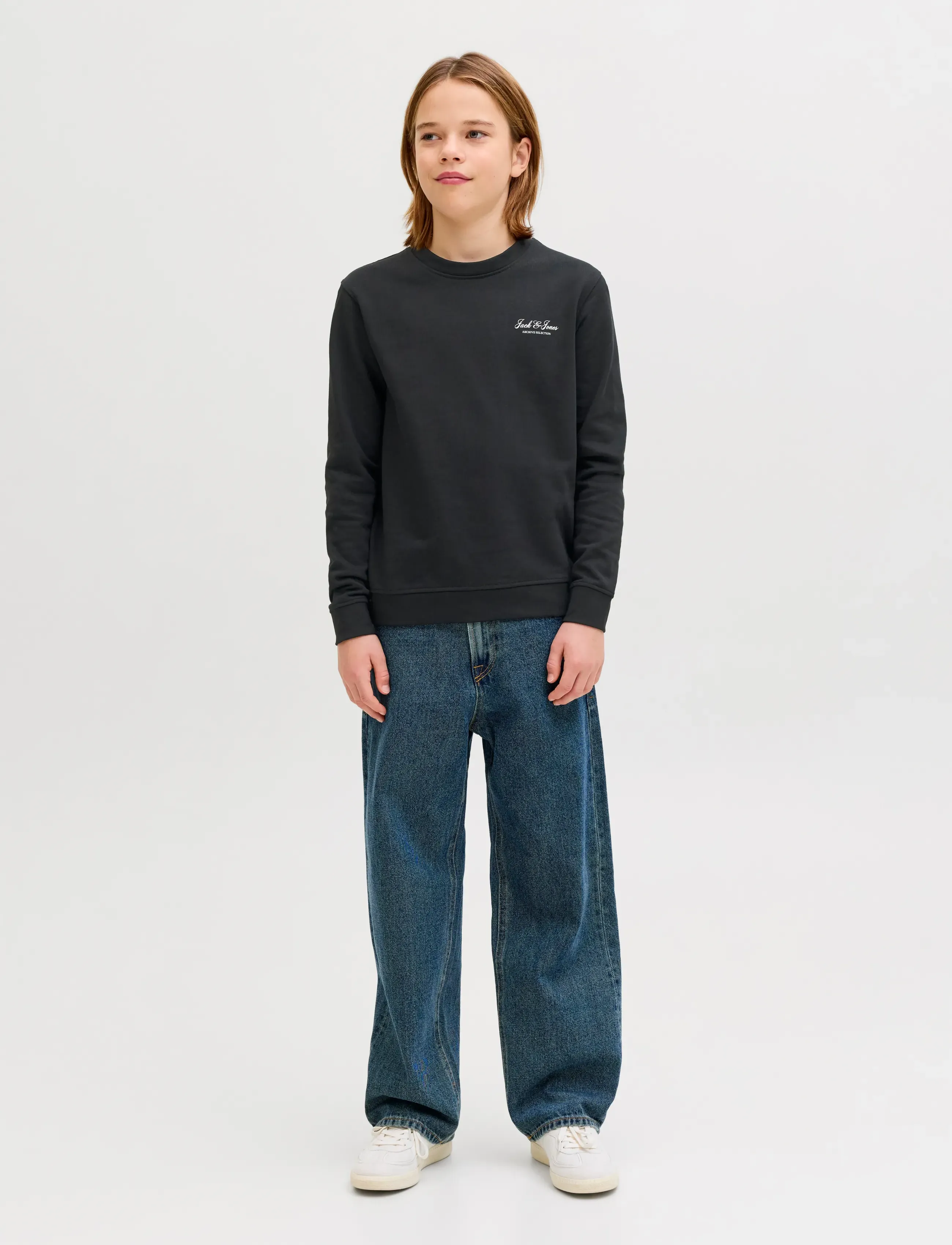 Jack & Jones - JJEARCHIVE GRAPHIC SWEAT CN SN JNR - sweatshirts - black - 3