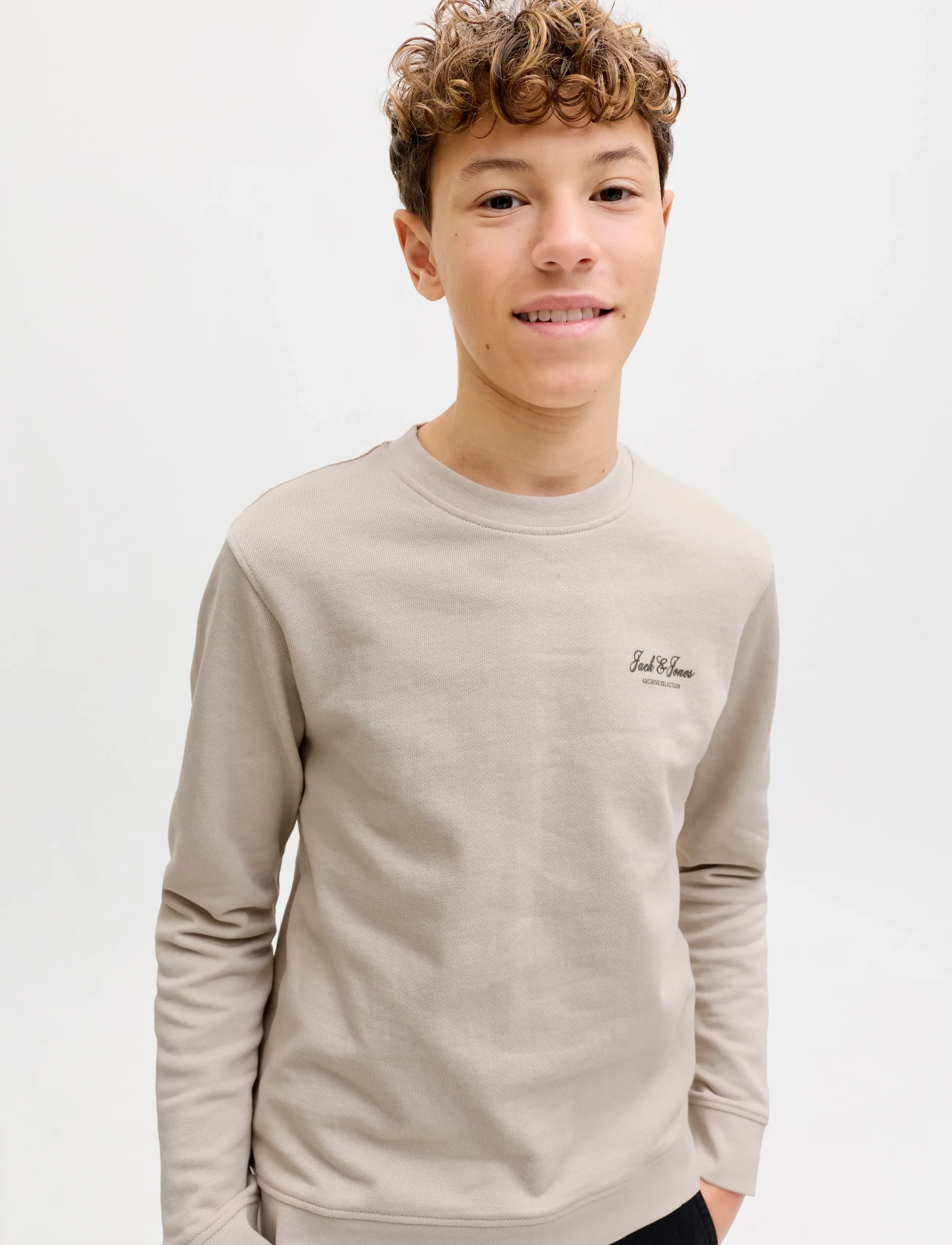 Jack & Jones - JJEARCHIVE GRAPHIC SWEAT CN SN JNR - sweatshirts - moonbeam - 5
