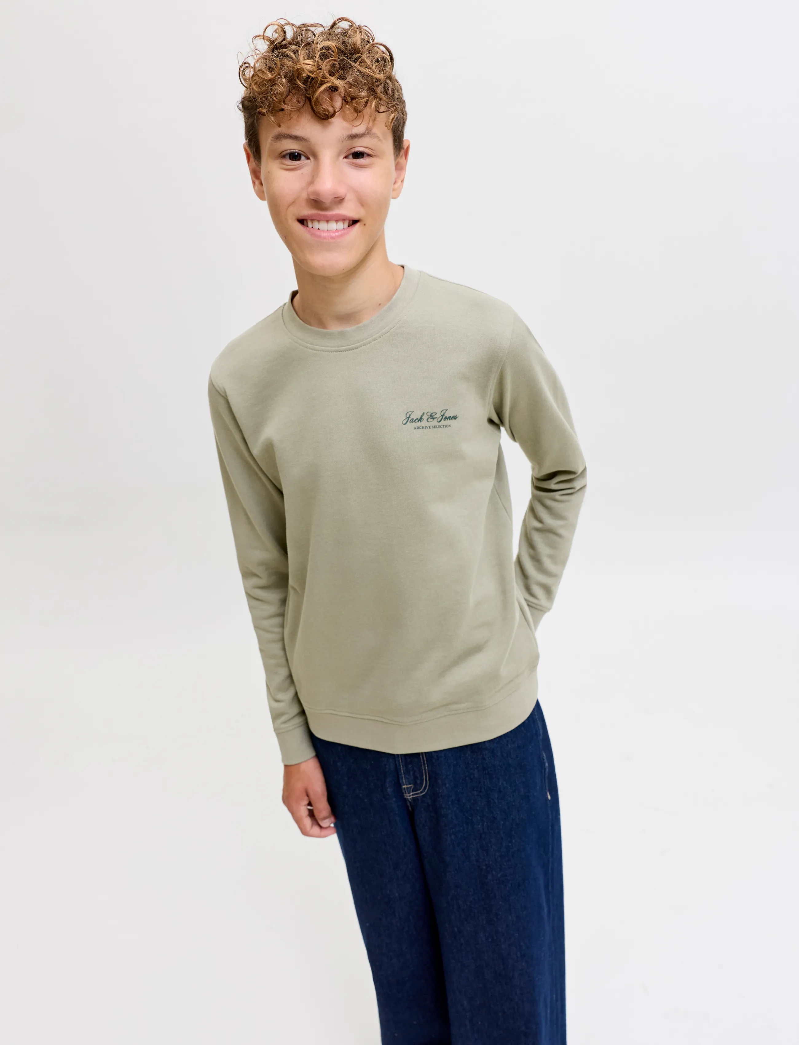 Jack & Jones - JJEARCHIVE GRAPHIC SWEAT CN SN JNR - dressipluusid - vetiver - 5