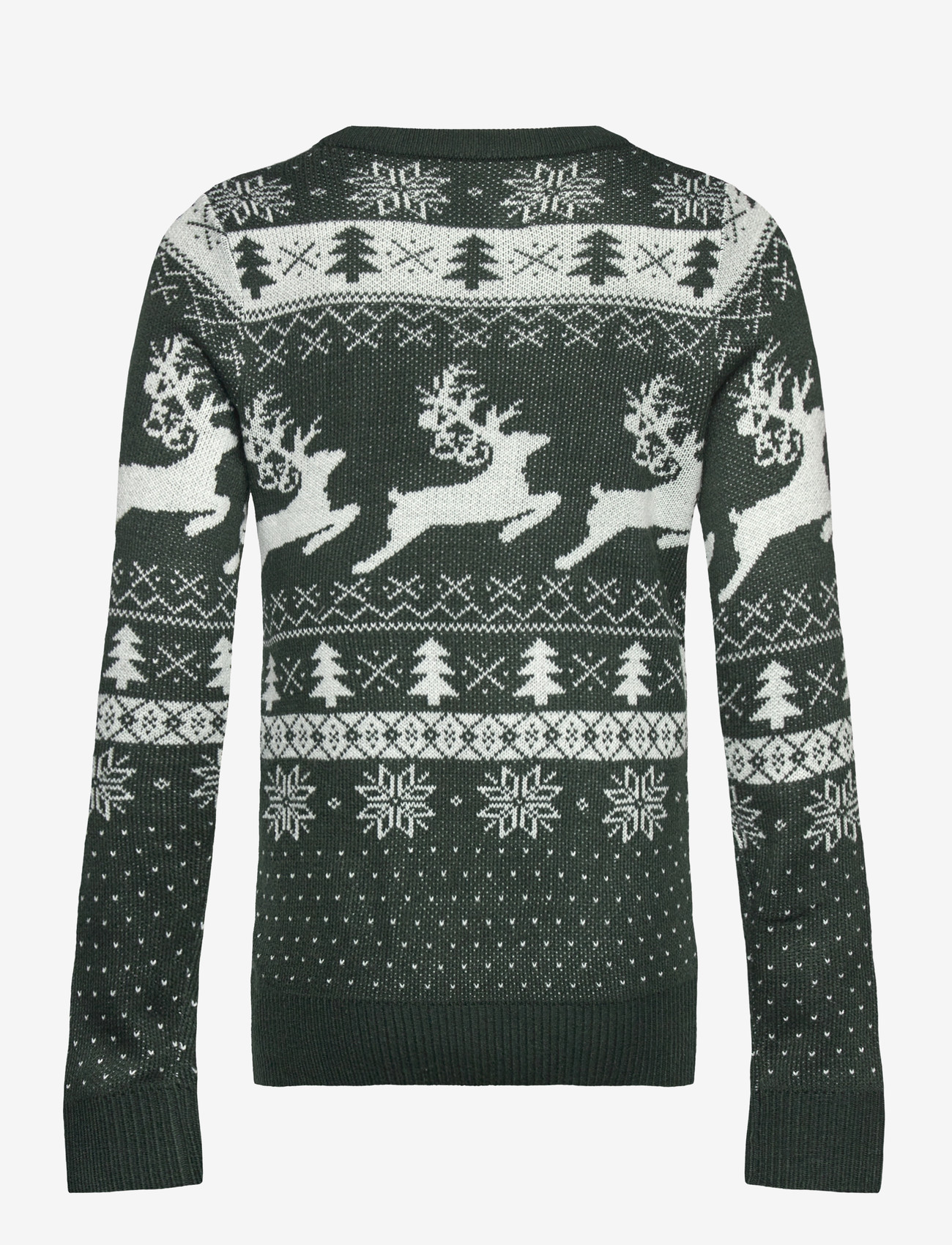 Jack & Jones - JJXMAS FROSTY KNIT CREW NECK JNR - trøjer - scarab - 1