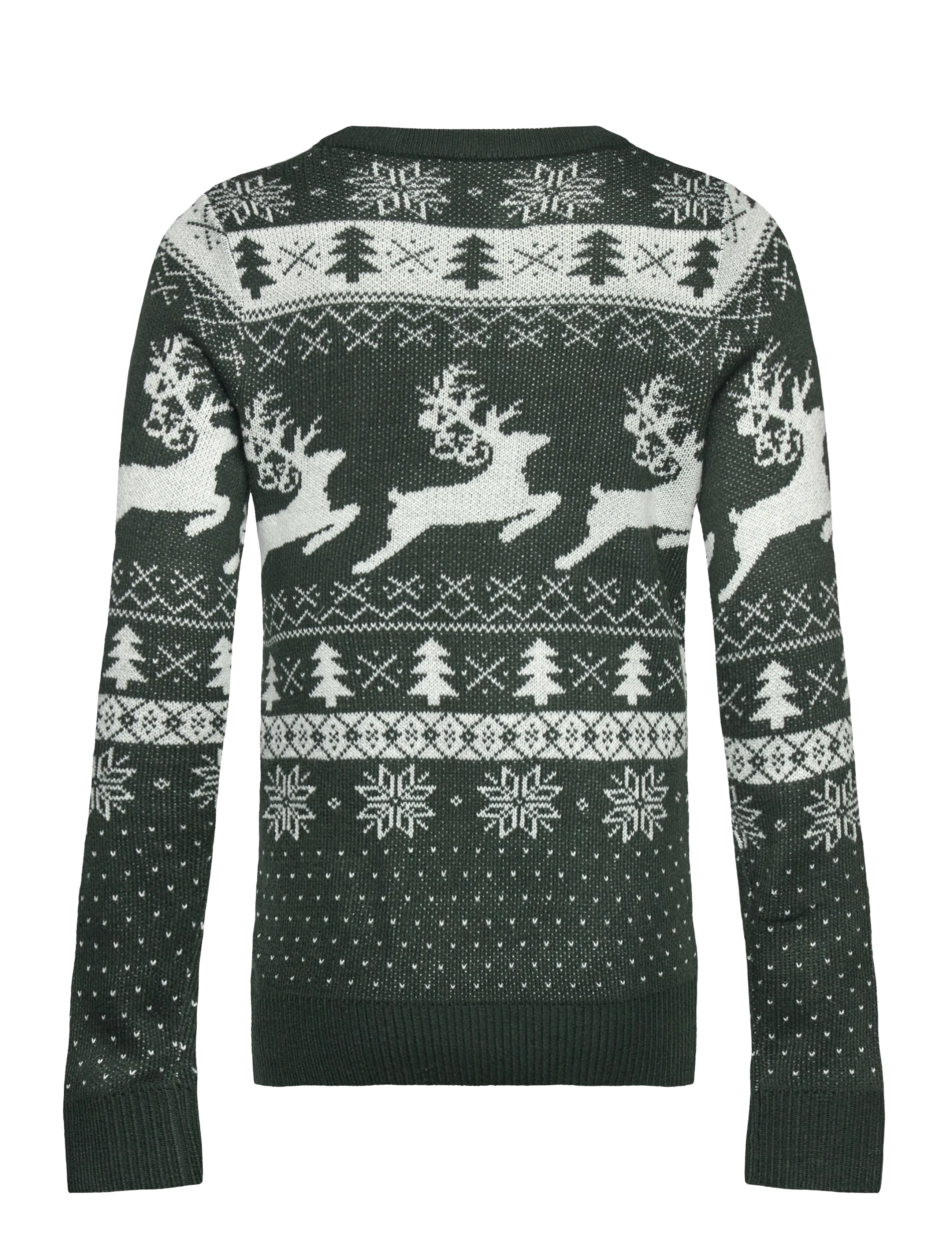 Jack & Jones - JJXMAS FROSTY KNIT CREW NECK JNR - trøjer - scarab - 1