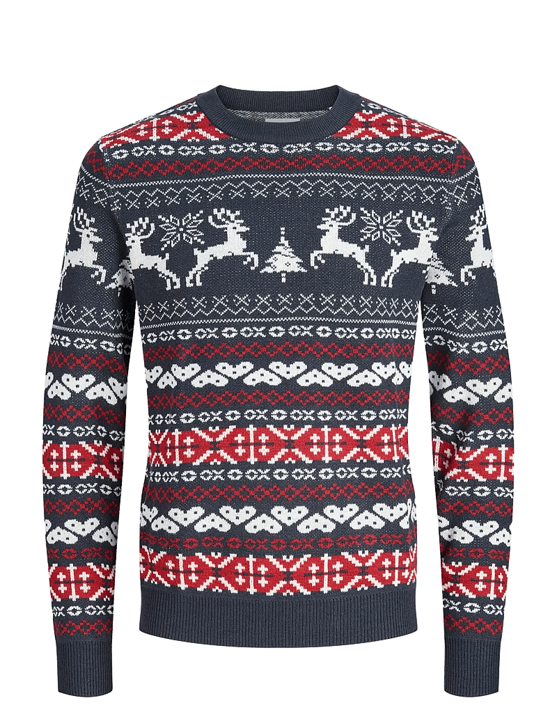 Jack & Jones - JJXMAS FROSTY KNIT CREW NECK JNR - džemprid - sky captain - 1
