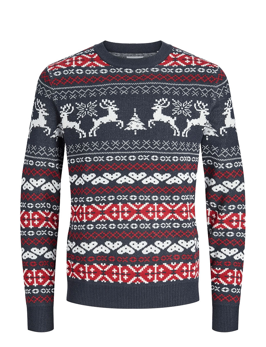 Jack & Jones - JJXMAS FROSTY KNIT CREW NECK JNR - pullover - sky captain - 1