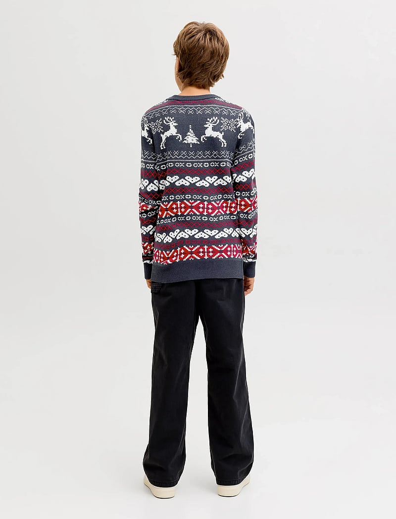 Jack & Jones - JJXMAS FROSTY KNIT CREW NECK JNR - džemprid - sky captain - 2