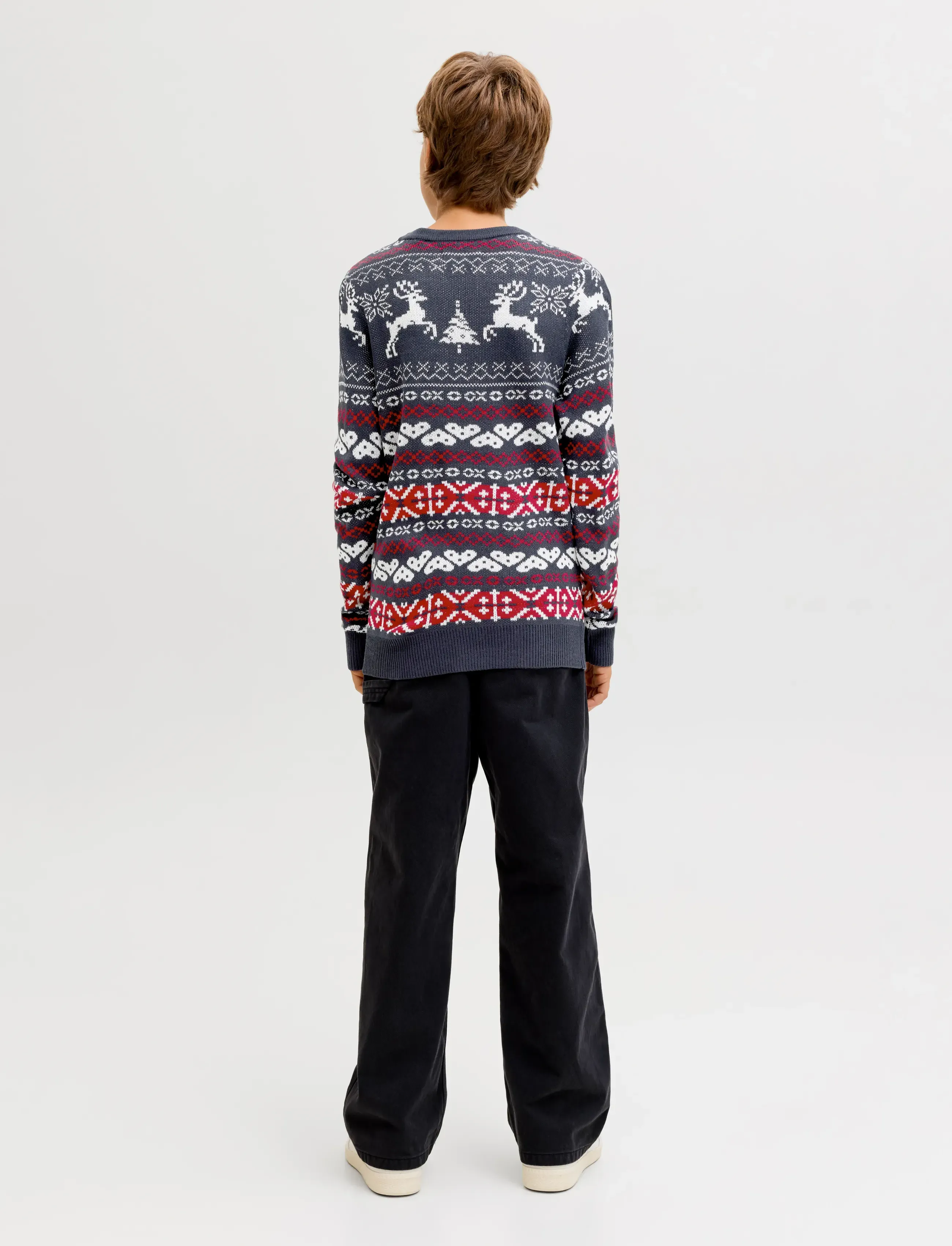 Jack & Jones - JJXMAS FROSTY KNIT CREW NECK JNR - pullover - sky captain - 2