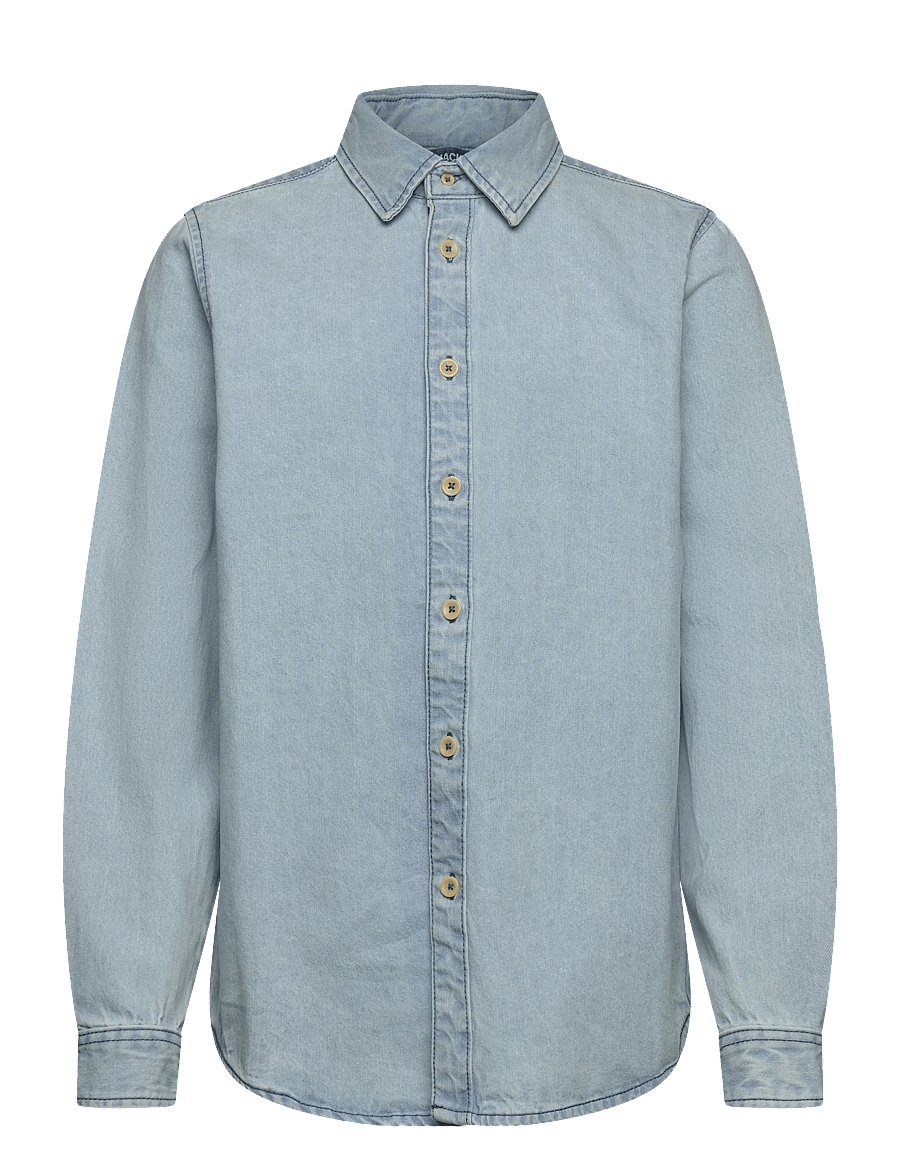 Jack & Jones - JJESTANLEY JJSHIRT AT 021 NOOS JNR - langærmede skjorter - blue denim - 0