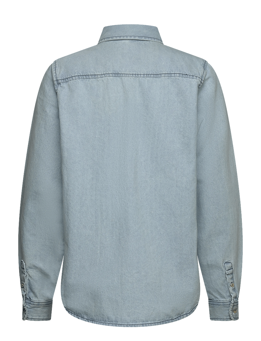 Jack & Jones - JJESTANLEY JJSHIRT AT 021 NOOS JNR - langærmede skjorter - blue denim - 1