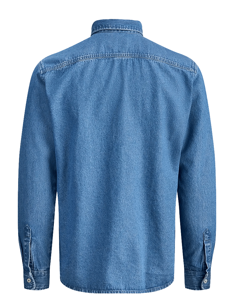 Jack & Jones - JJESTANLEY JJSHIRT AT 021 NOOS JNR - pikkade varrukatega särgid - blue denim - 2