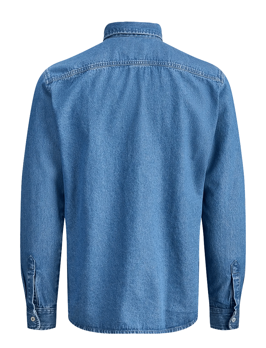 Jack & Jones - JJESTANLEY JJSHIRT AT 021 NOOS JNR - langærmede skjorter - blue denim - 2