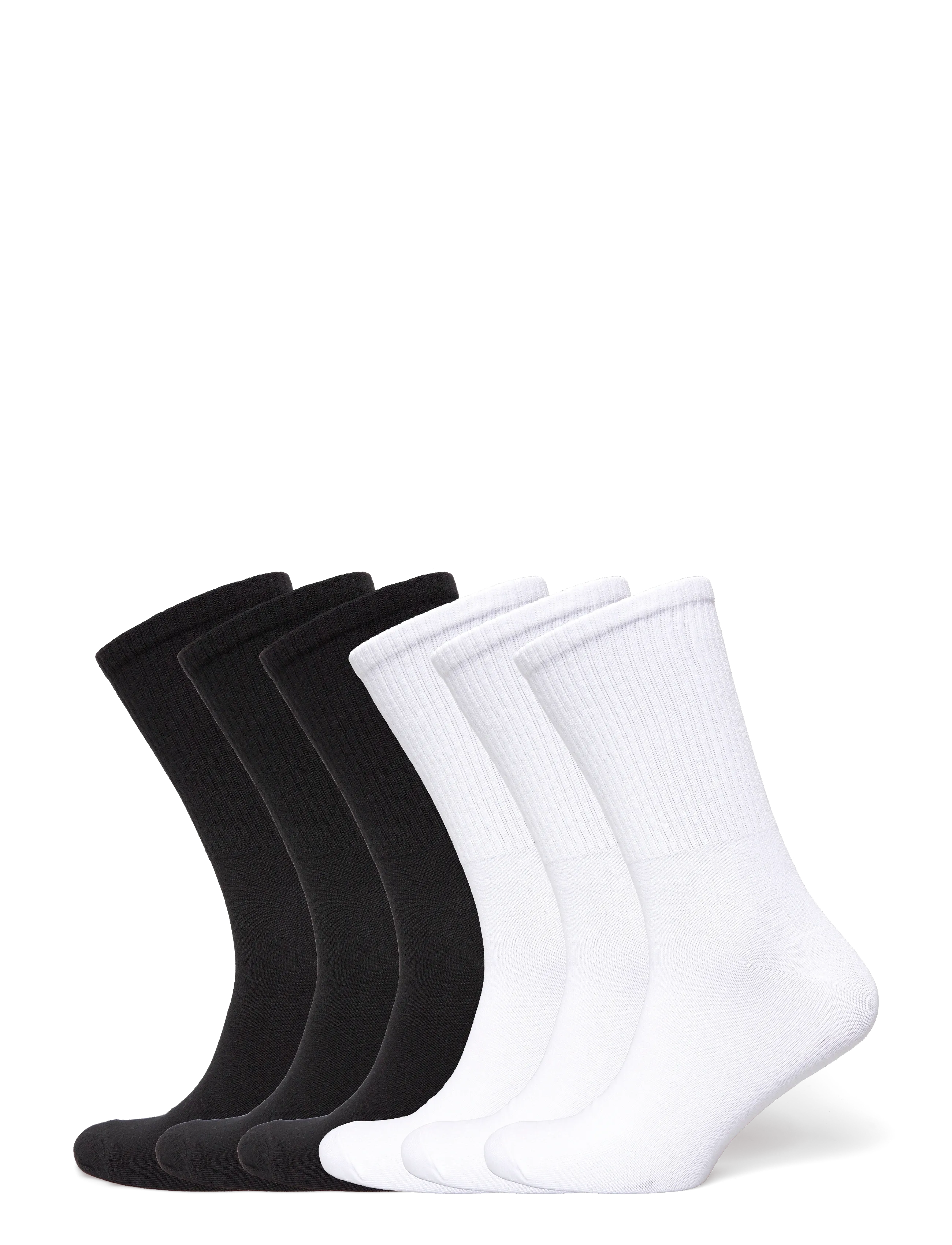 Jack & Jones JACNOLAN SOLID TENNIS SOCKS 6 PACK JNR - Teismelised 140-176 - WHITE / black