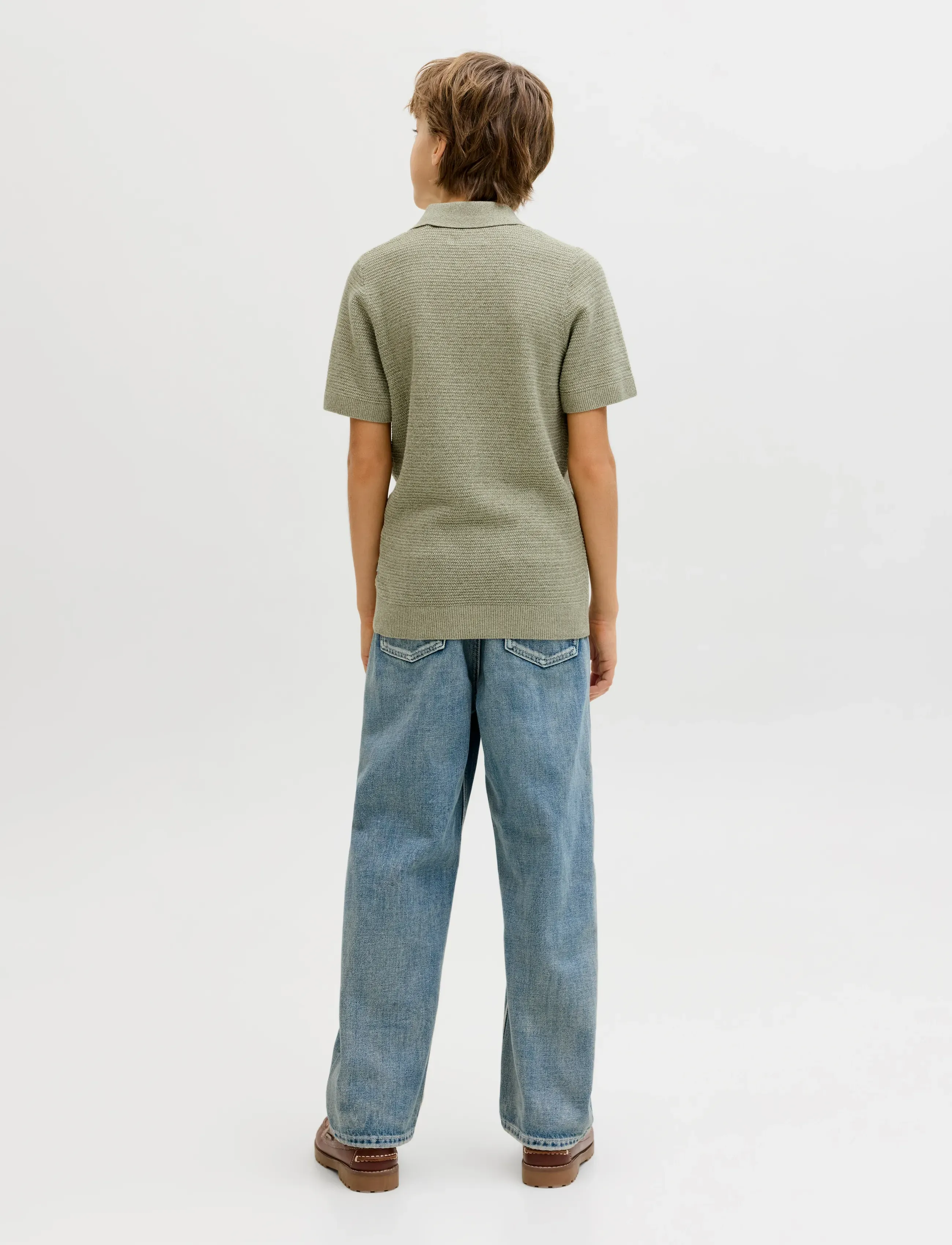 Jack & Jones - JPRBLURILEY KNIT POLO SS JNR - kortærmede poloer - mermaid - 3