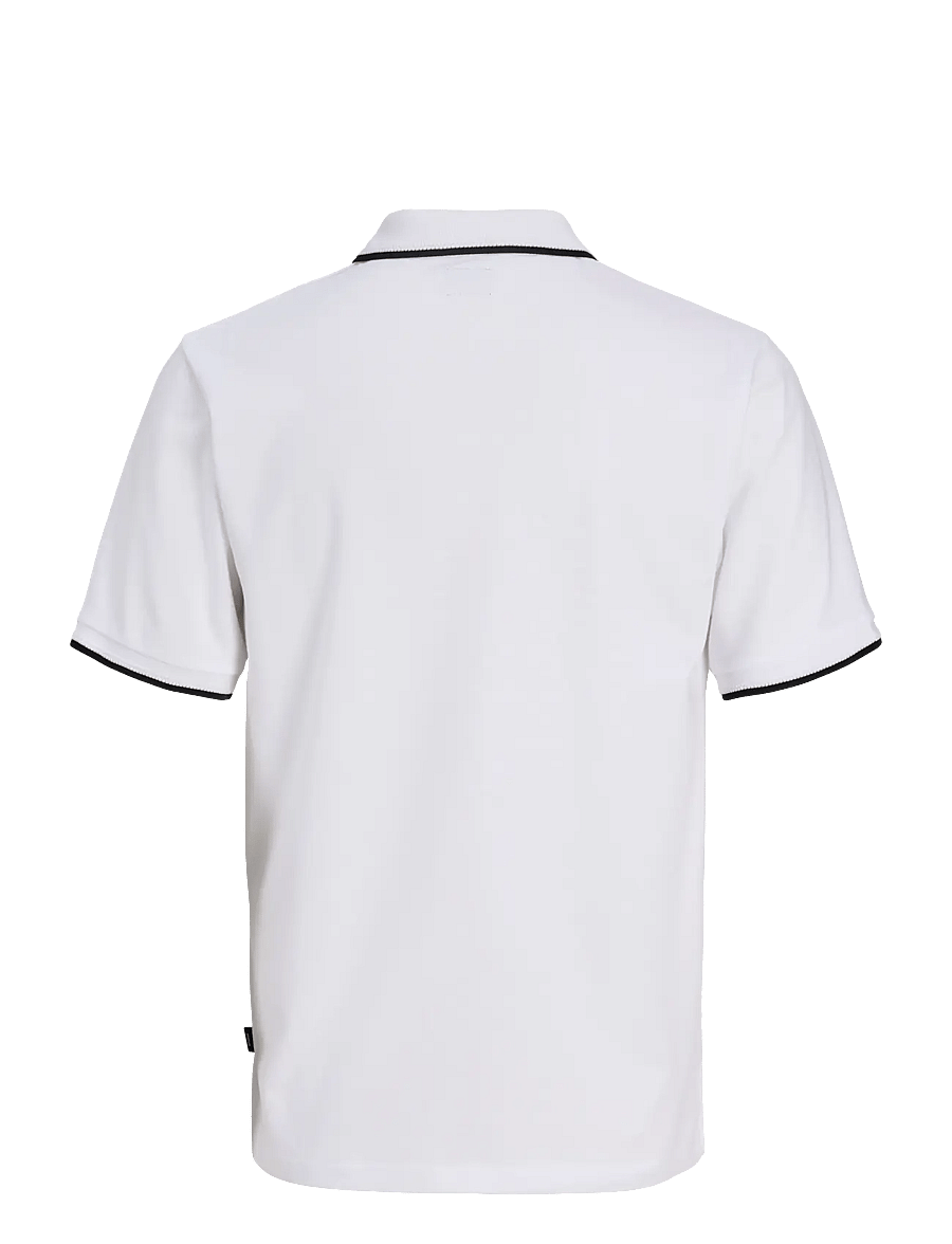 Jack & Jones - JPRBLAETHAN DETAIL SS POLO JNR - kortærmede poloer - bright white - 2