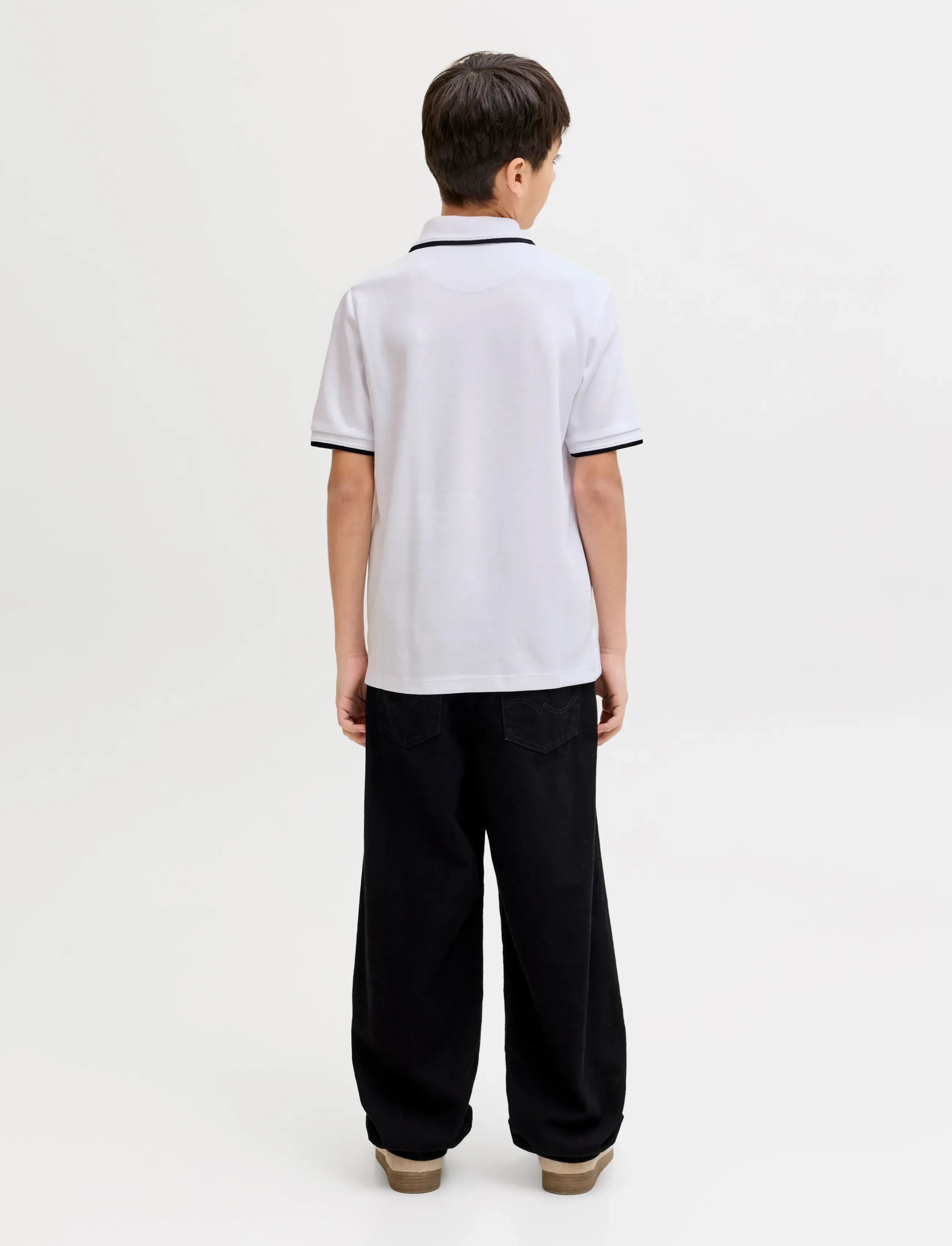 Jack & Jones - JPRBLAETHAN DETAIL SS POLO JNR - kortærmede poloer - bright white - 3