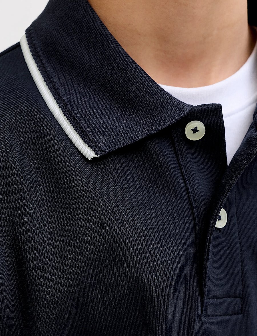 Jack & Jones - JPRBLAETHAN DETAIL SS POLO JNR - kortærmede poloer - night sky - 4