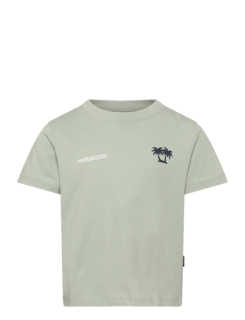 Jack & Jones - JCOCLUB BACK IMAGERY TEE SS CN MNI - short-sleeved t-shirts - aqua gray - 0