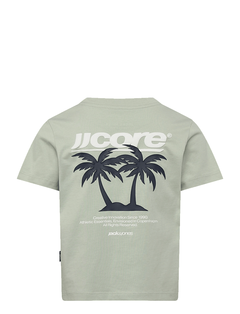 Jack & Jones - JCOCLUB BACK IMAGERY TEE SS CN MNI - short-sleeved t-shirts - aqua gray - 1