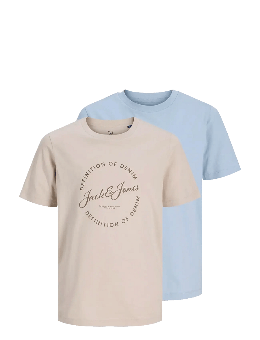 Jack & Jones - JJGRAYSON TEE SS CREW NECK 2PK MP JNR - kortærmede t-shirts - celestial blue - 1