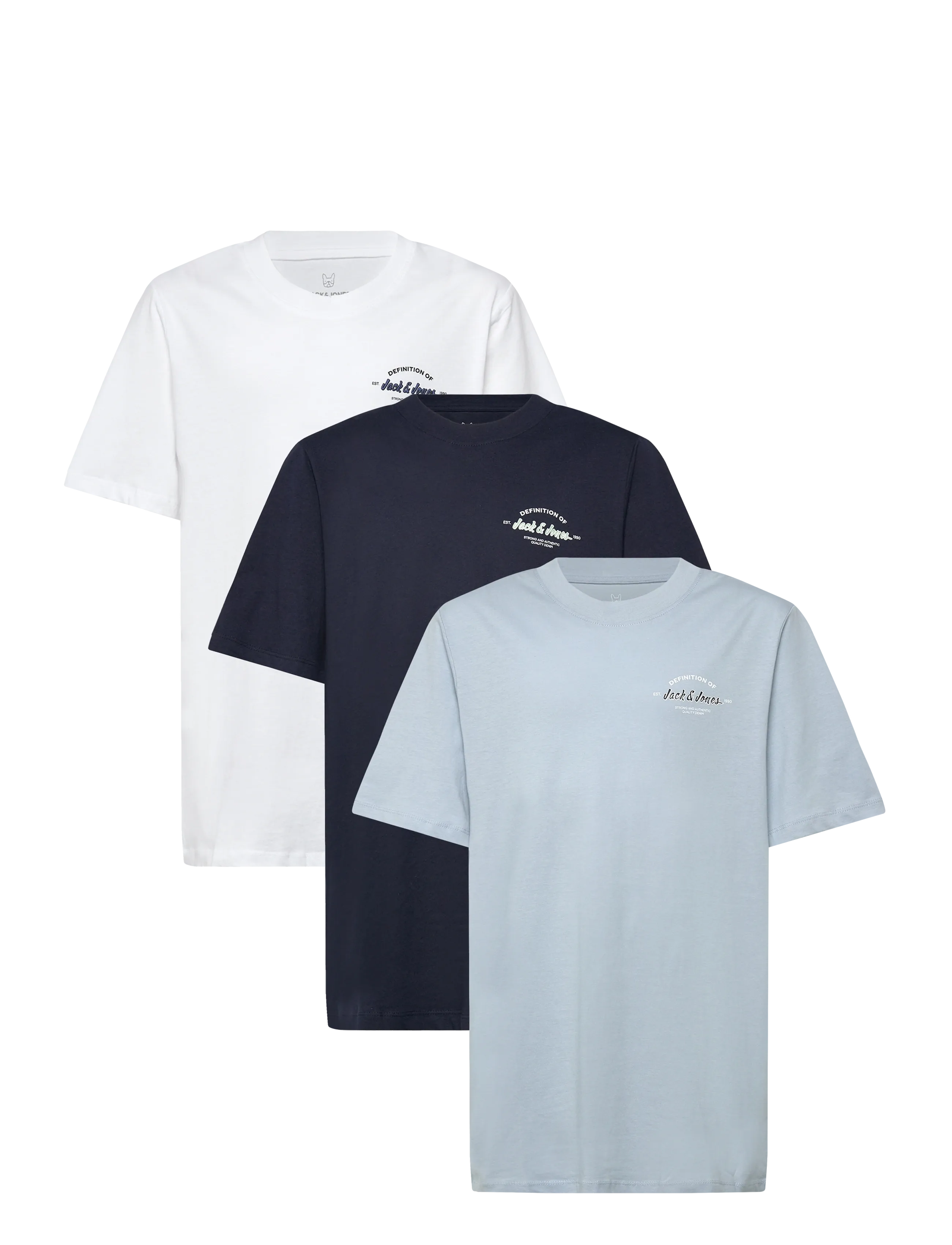 Jack & Jones JJBRANDON TEE SS CREW NECK 3PK MP JNR - Jack & Jones - BRIGHT WHITE / white