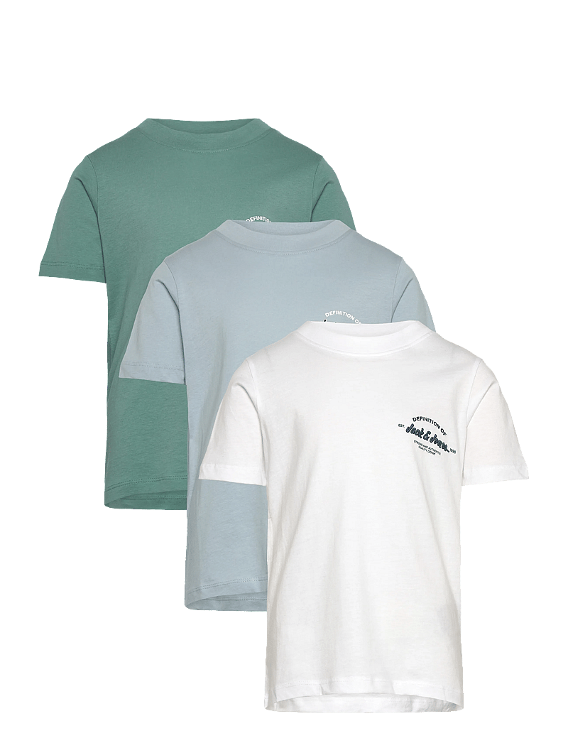 Jack & Jones - JJBRANDON TEE SS CREW NECK 3PK MP JNR - short-sleeved t-shirts - bright white - 0