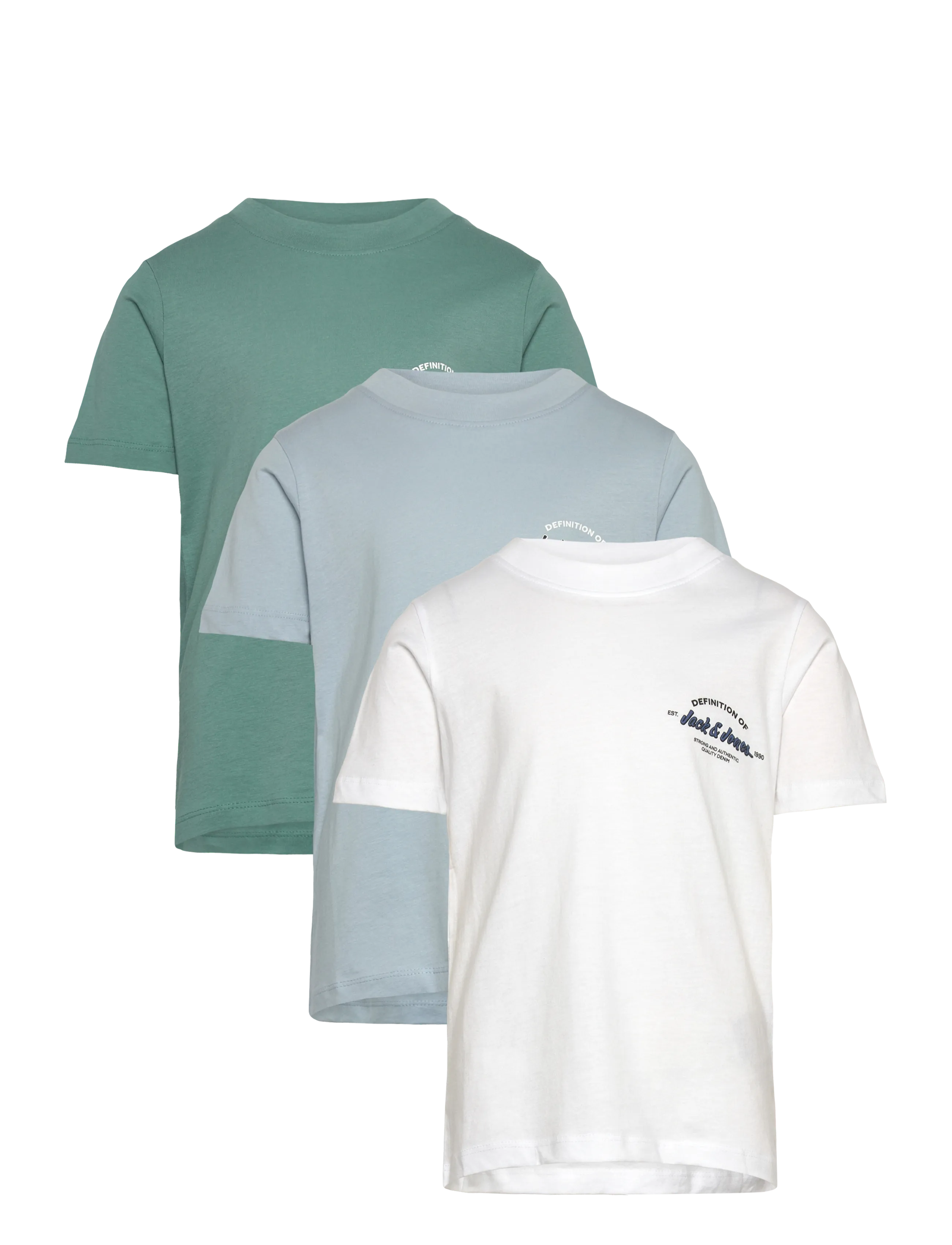 Jack & Jones JJBRANDON TEE SS CREW NECK 3PK MP JNR - Overdele - BRIGHT WHITE / white