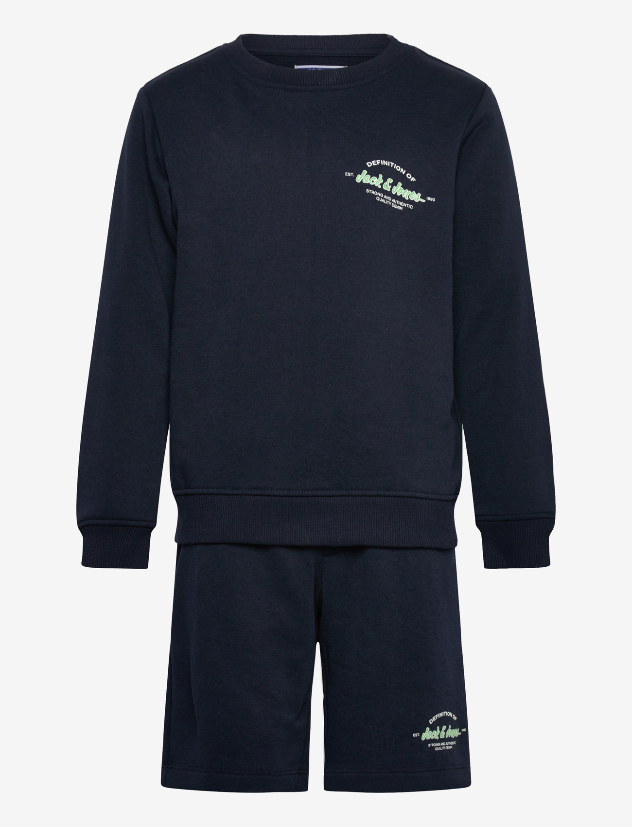 Jack & Jones - JJBRANDON SWEATSHIRT/SHORTS SET MP JNR - pikkade varrukatega t-särkide komplektid - navy blazer - 0