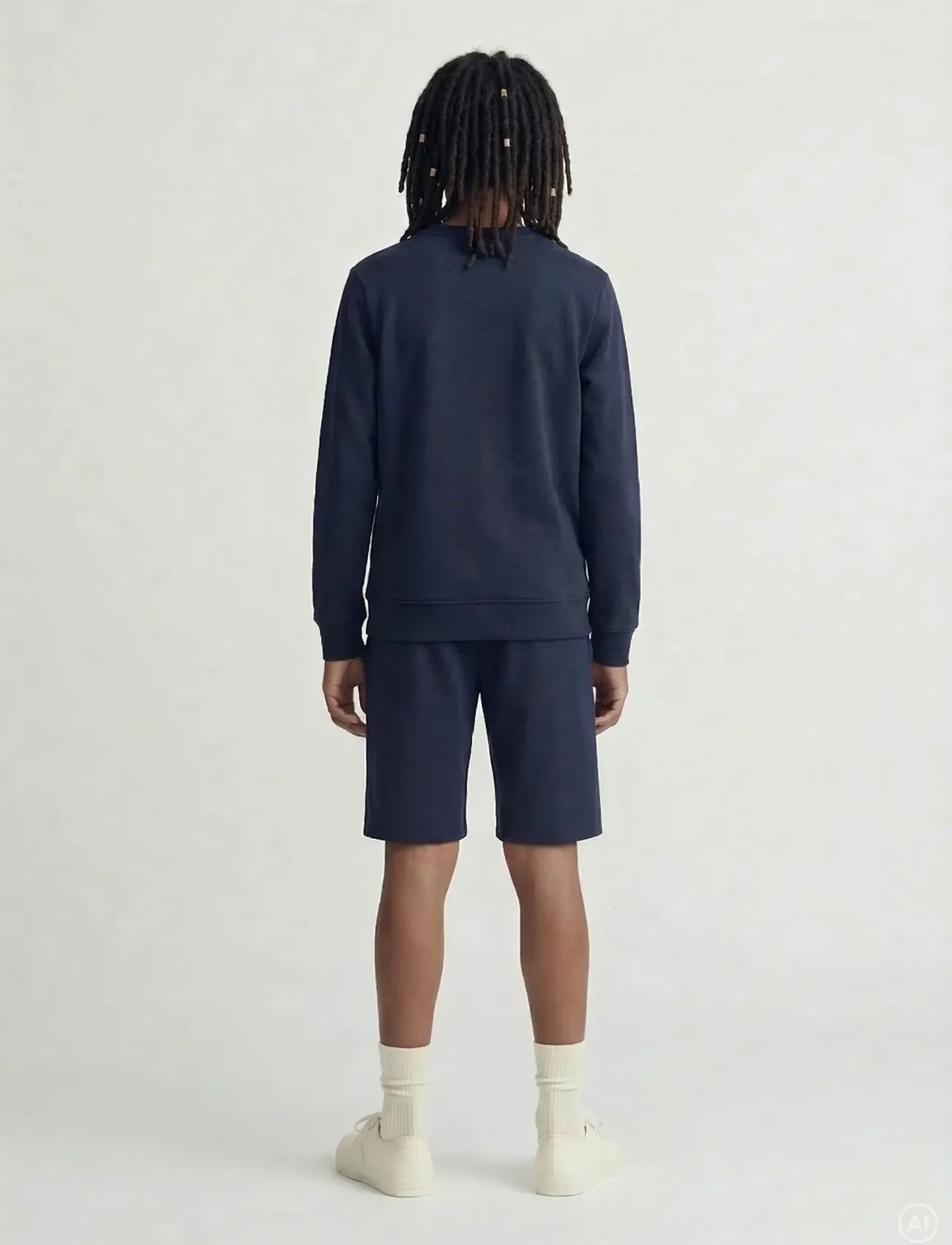 Jack & Jones - JJBRANDON SWEATSHIRT/SHORTS SET MP JNR - sæt med langærmet t-shirt - navy blazer - 5