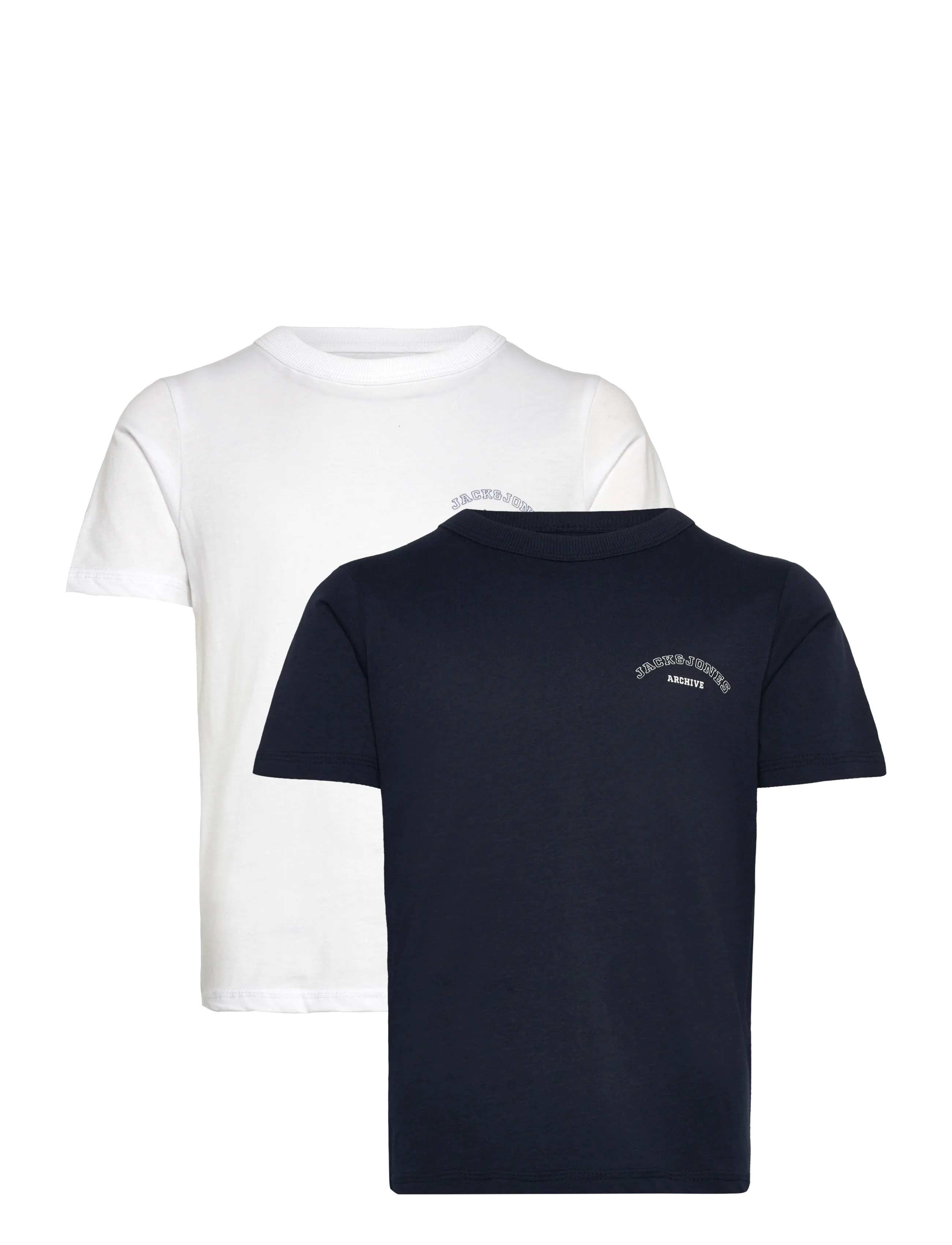 Jack & Jones JJCOLLEGE LOGO TEE SS CN 2PK MP JNR - Tøj - NAVY BLAZER / white