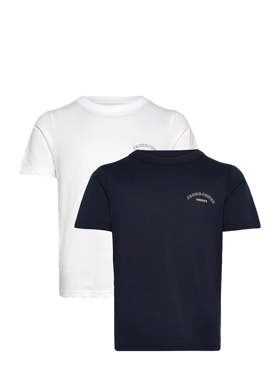 Jack & Jones - JJCOLLEGE LOGO TEE SS CN 2PK MP JNR - kortærmede t-shirts - navy blazer - 0
