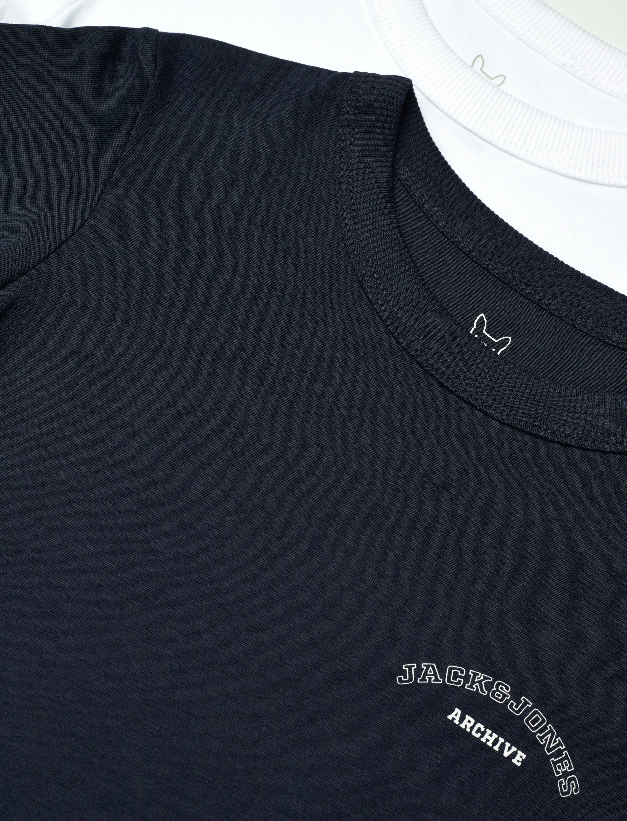 Jack & Jones - JJCOLLEGE LOGO TEE SS CN 2PK MP JNR - kortærmede t-shirts - navy blazer - 1