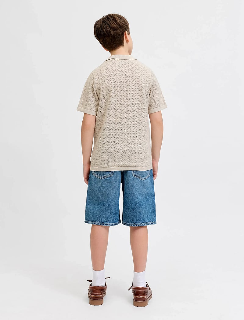 Jack & Jones - JORTYLER KNIT SS SPLIT NECK POLO SN JNR - kortærmede poloer - feather gray - 2