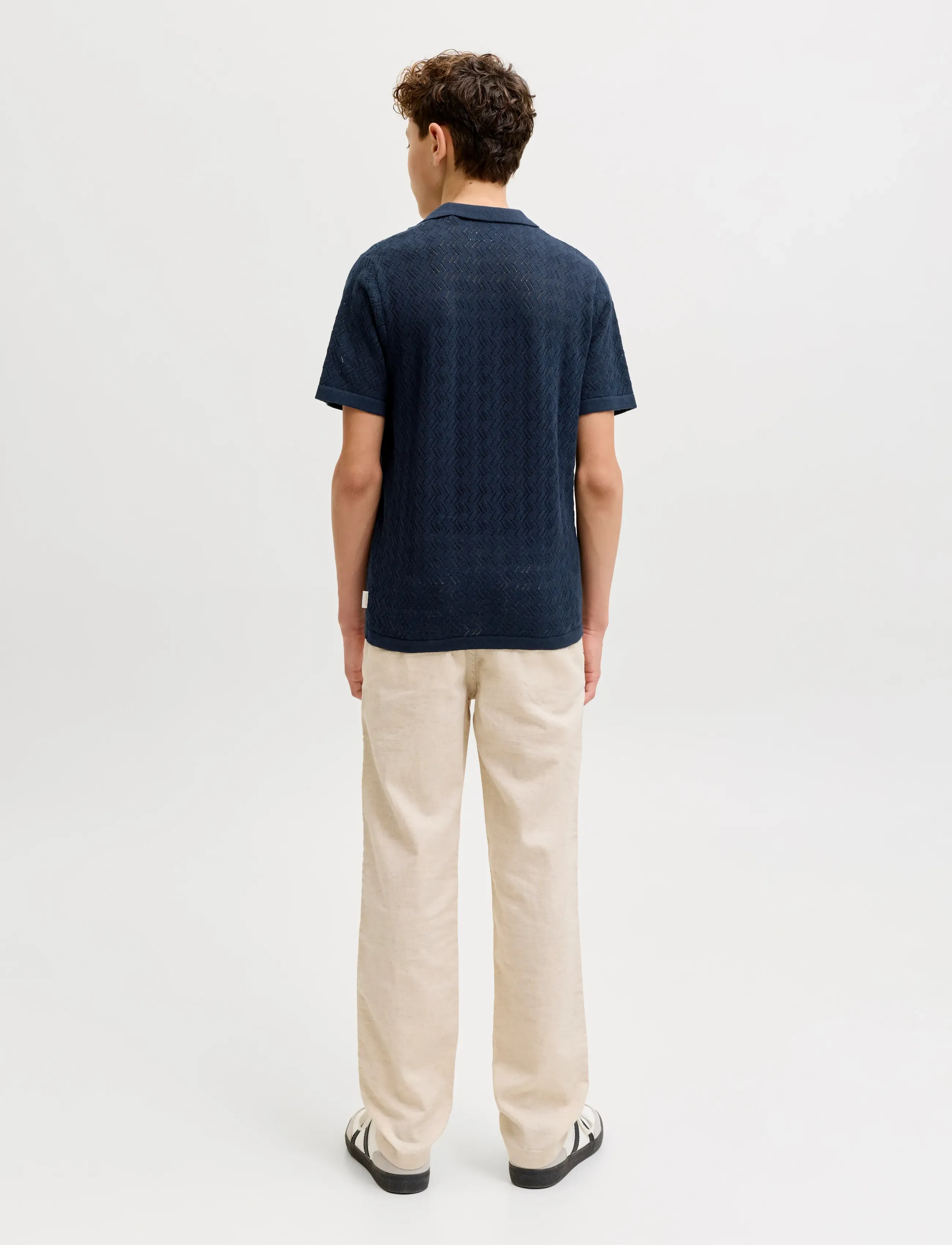 Jack & Jones - JORTYLER KNIT SS SPLIT NECK POLO SN JNR - kortærmede poloer - sky captain - 2
