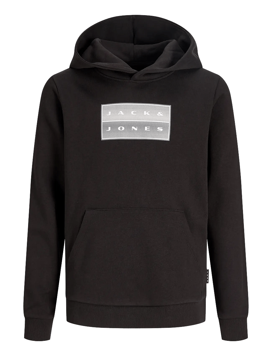 Jack & Jones - JCOFUSION GRAPHIC SWEAT HOOD UNB SN JNR - huvtröjor - black - 1