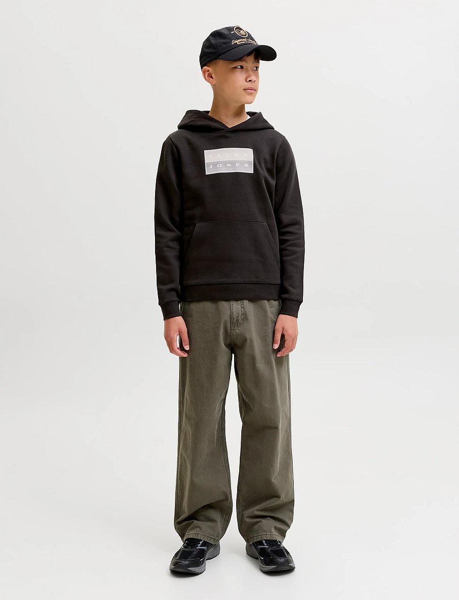 Jack & Jones - JCOFUSION GRAPHIC SWEAT HOOD UNB SN JNR - huvtröjor - black - 4