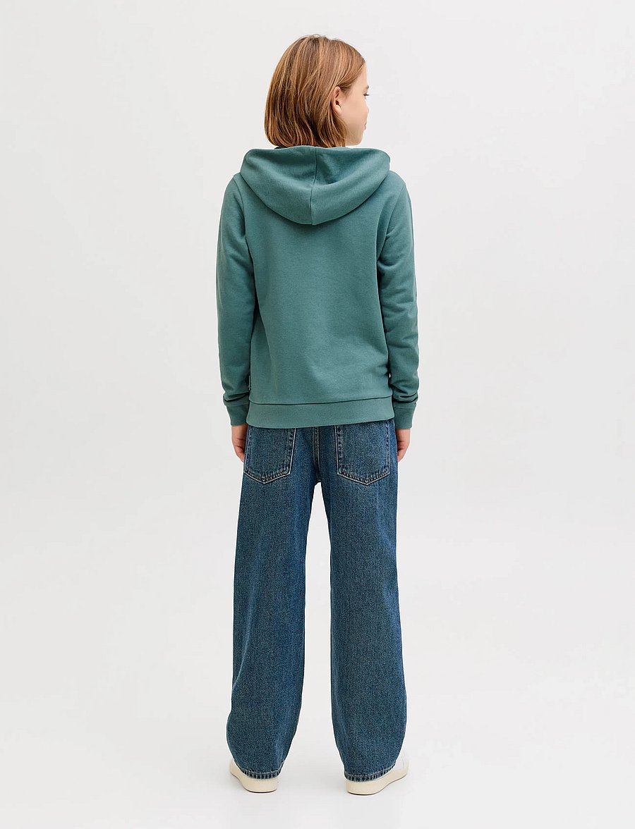 Jack & Jones - JCOFUSION GRAPHIC SWEAT HOOD UNB SN JNR - kapuzenpullover - north atlantic - 3