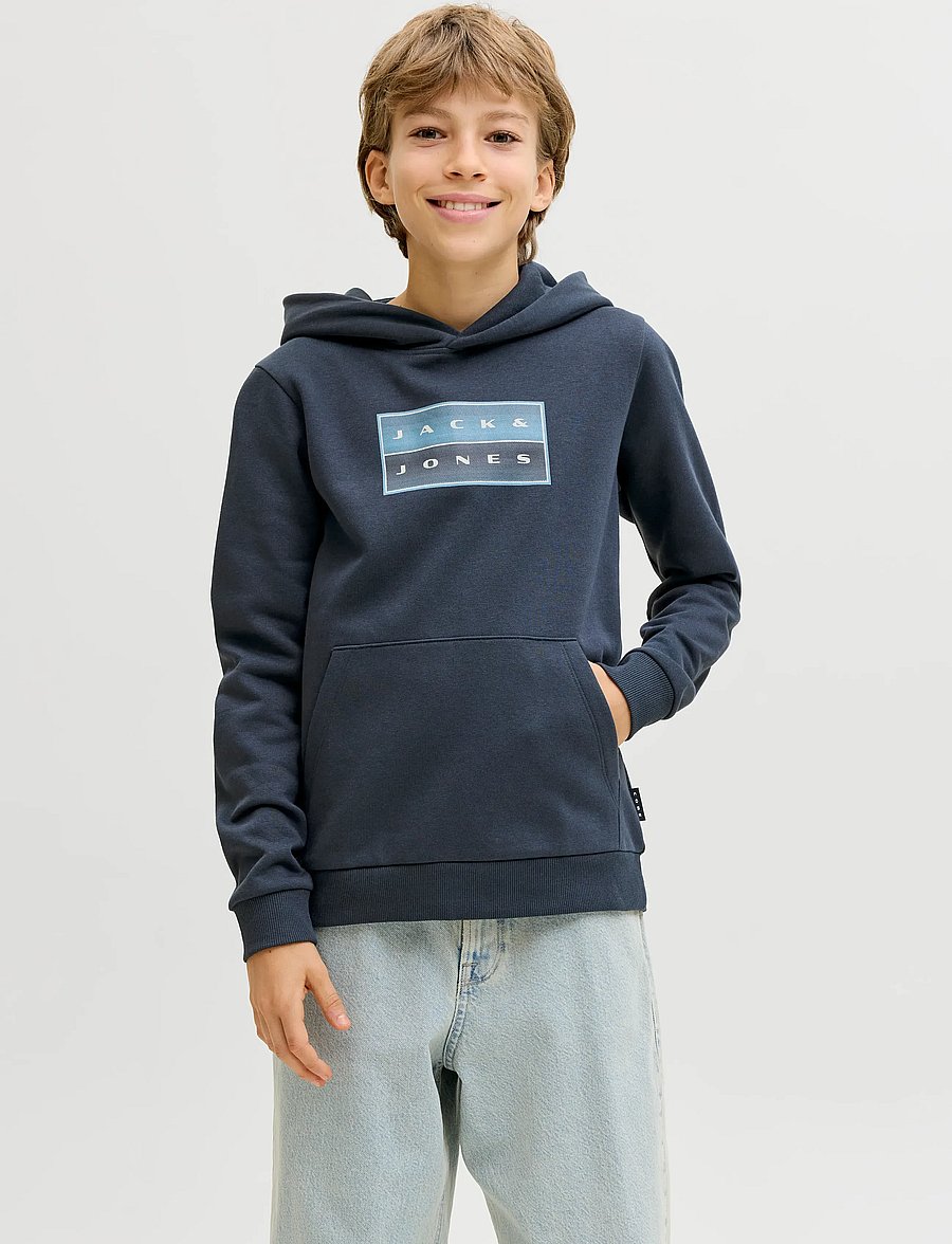 Jack & Jones - JCOFUSION GRAPHIC SWEAT HOOD UNB SN JNR - kapuzenpullover - outer space - 0