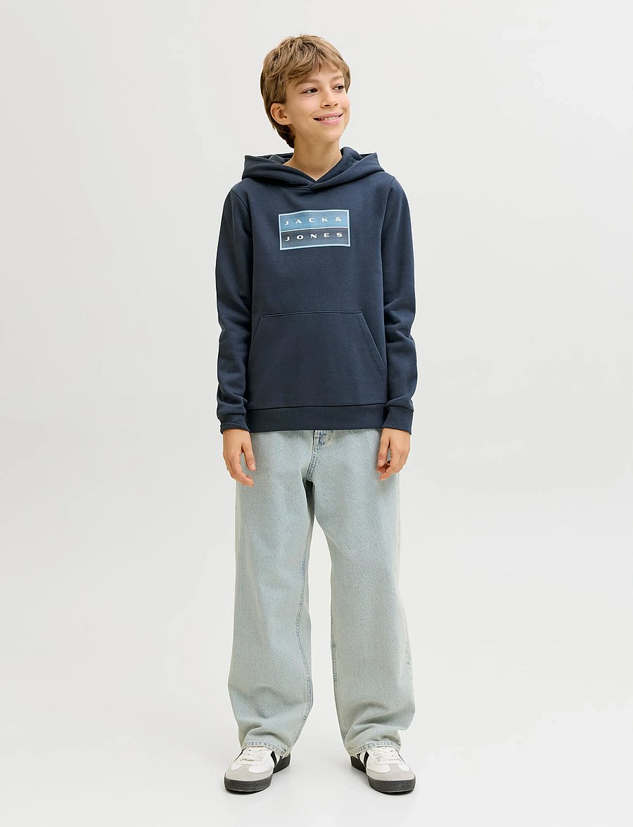 Jack & Jones - JCOFUSION GRAPHIC SWEAT HOOD UNB SN JNR - kapuzenpullover - outer space - 4