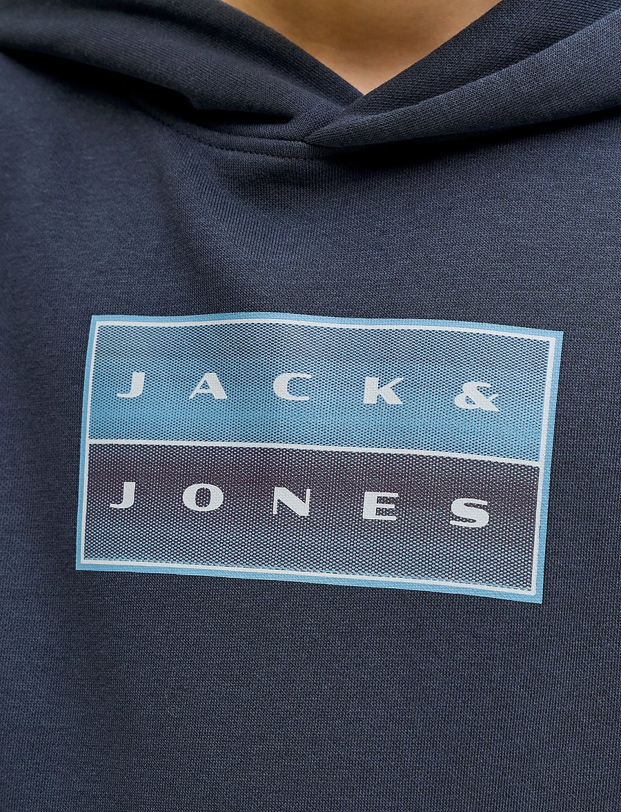 Jack & Jones - JCOFUSION GRAPHIC SWEAT HOOD UNB SN JNR - kapuzenpullover - outer space - 5