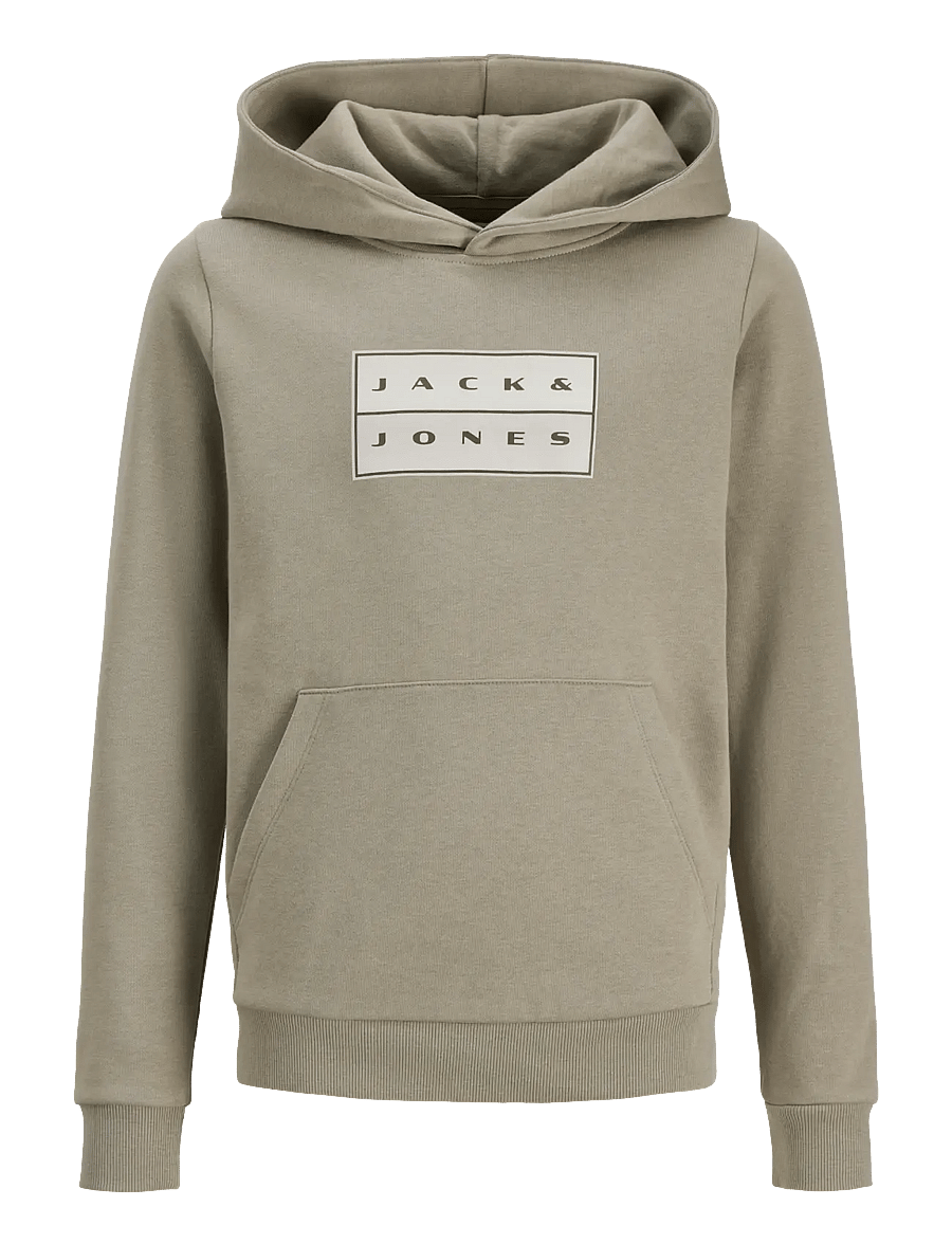Jack & Jones - JCOFUSION GRAPHIC SWEAT HOOD UNB SN JNR - huvtröjor - vetiver - 1