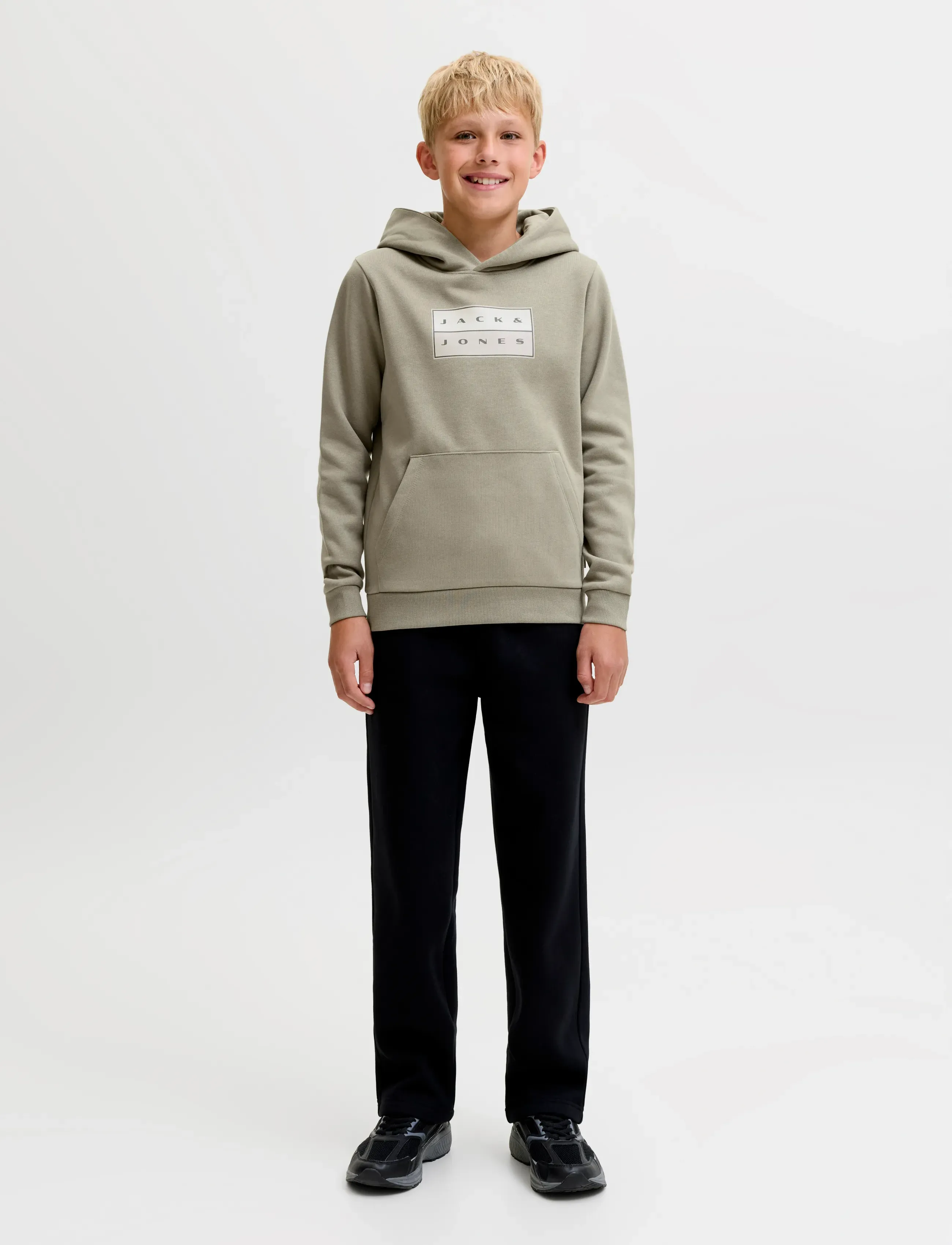 Jack & Jones - JCOFUSION GRAPHIC SWEAT HOOD SN JNR - hættetrøjer - vetiver - 4