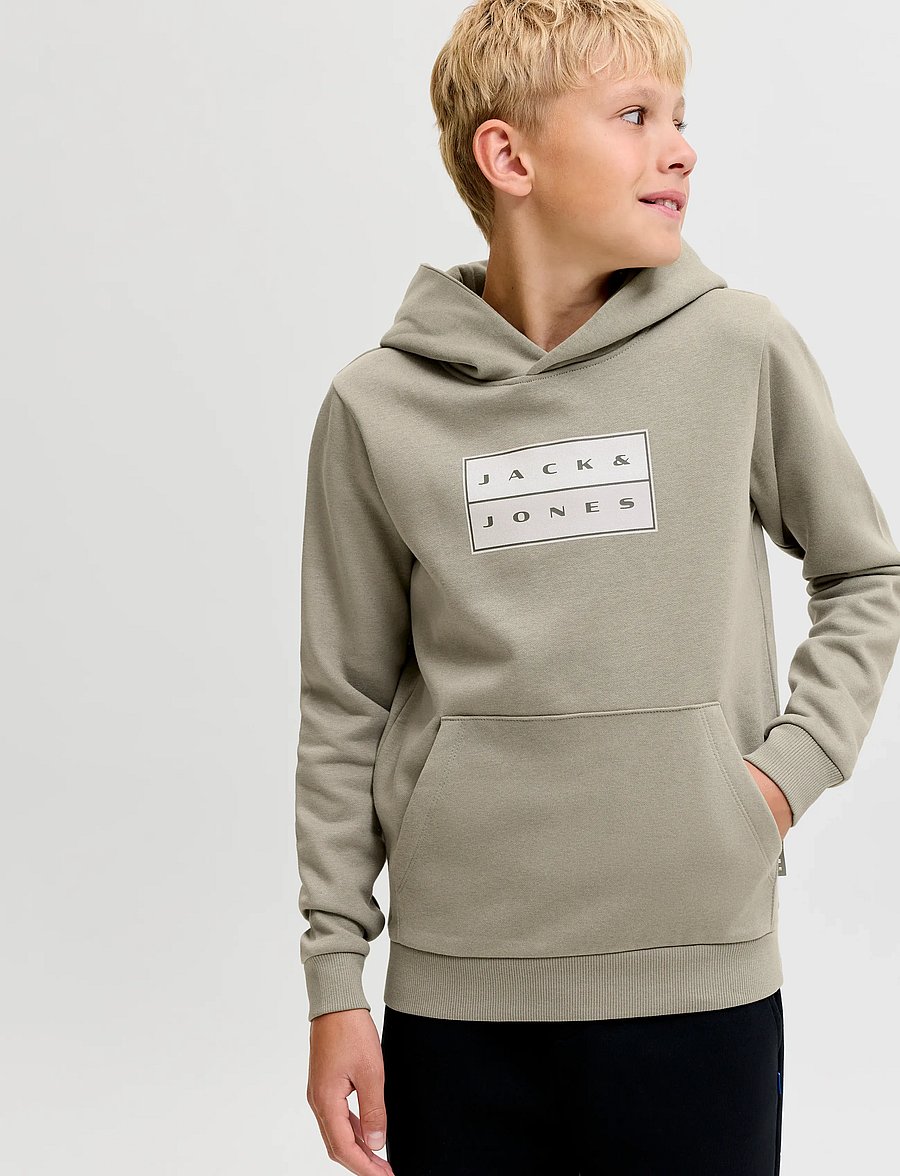 Jack & Jones - JCOFUSION GRAPHIC SWEAT HOOD UNB SN JNR - huvtröjor - vetiver - 5