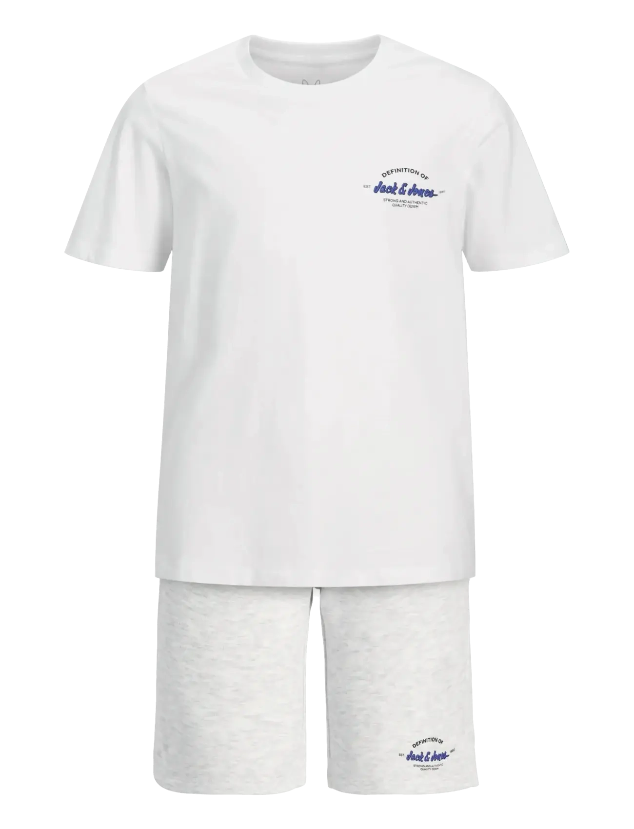 Jack & Jones JJBRANDON TEE SHORTS SET MP JNR - Teens 140-176 - BRIGHT WHITE / white