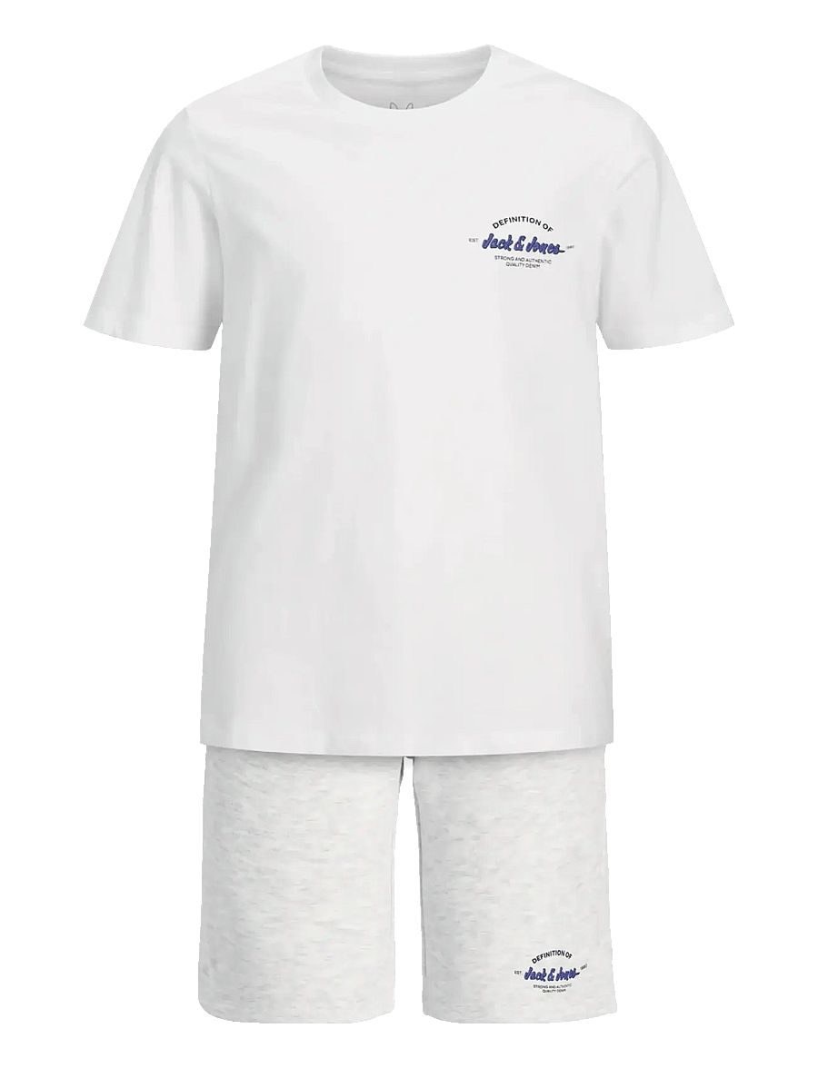 Jack & Jones - JJBRANDON TEE SHORTS SET MP JNR - bright white - 1