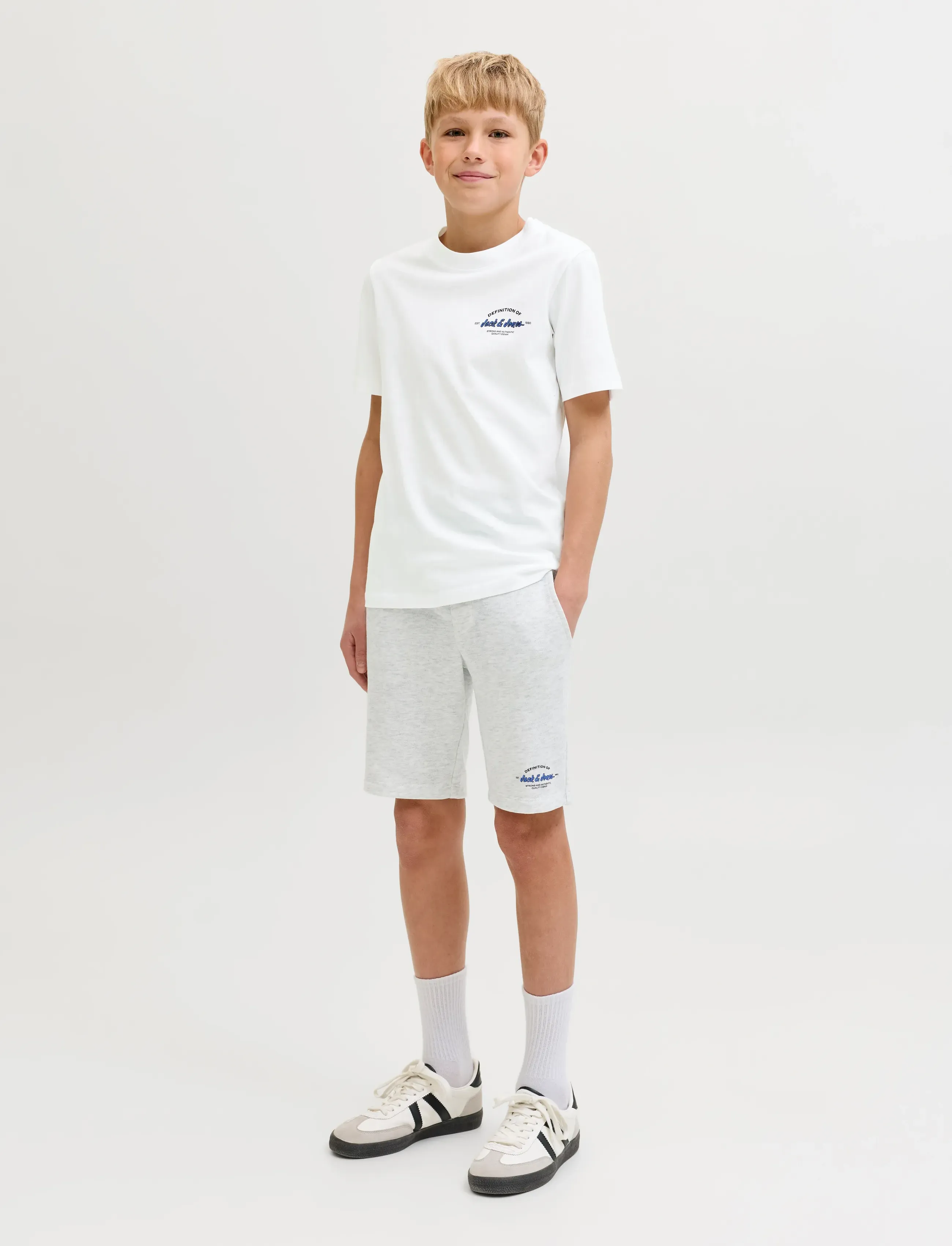 Jack & Jones - JJBRANDON TEE SHORTS SET MP JNR - bright white - 4