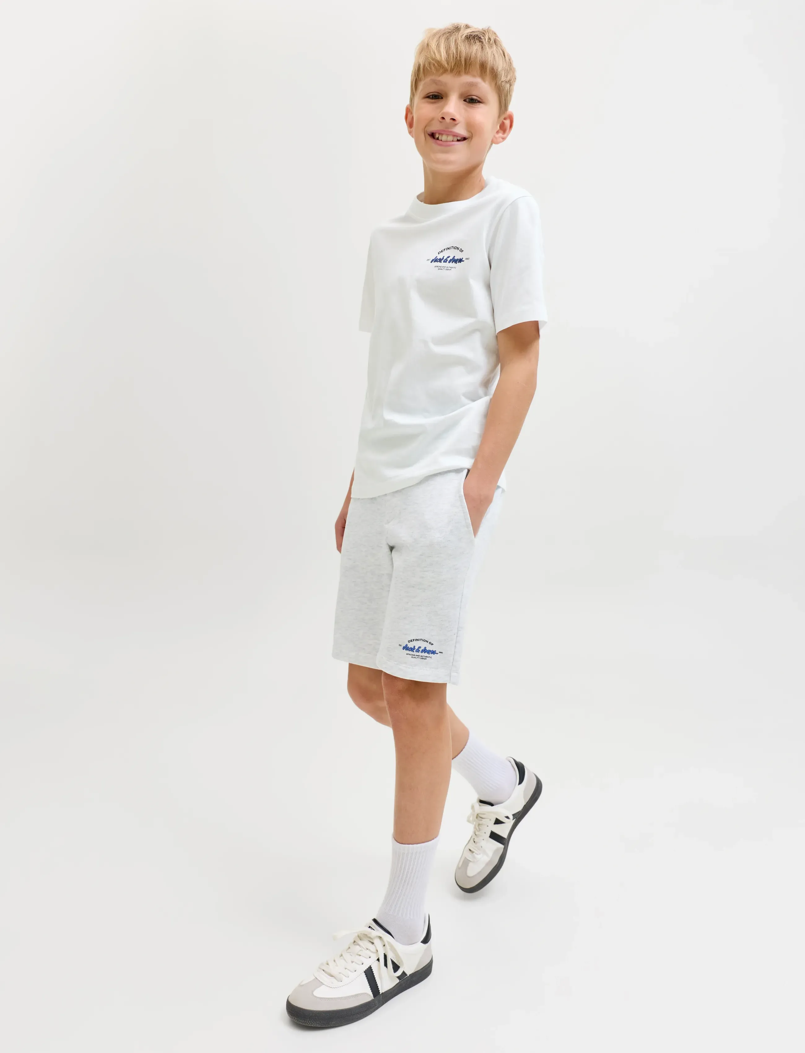 Jack & Jones - JJBRANDON TEE SHORTS SET MP JNR - bright white - 5