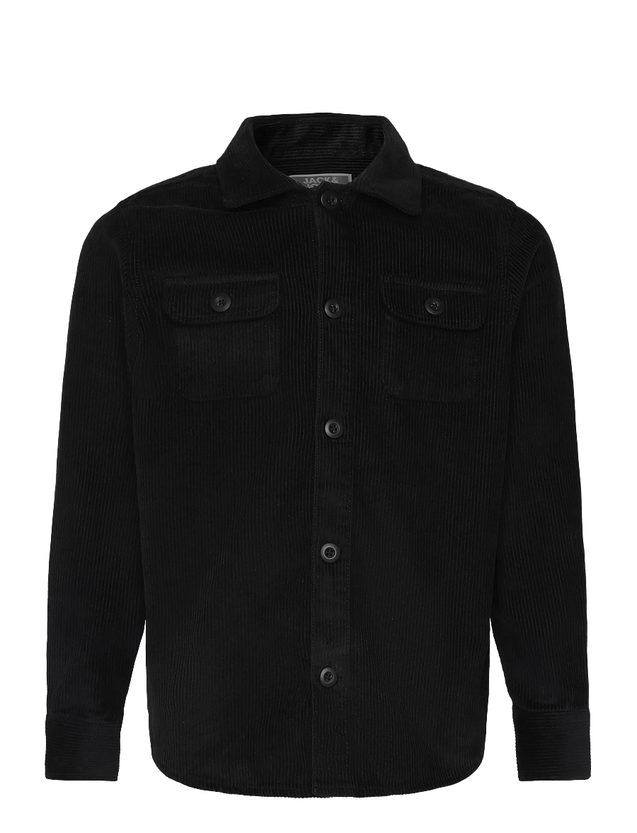 Jack & Jones - JJEREGENT CORD OVERSHIRT LS JNR - overshirts - black - 0