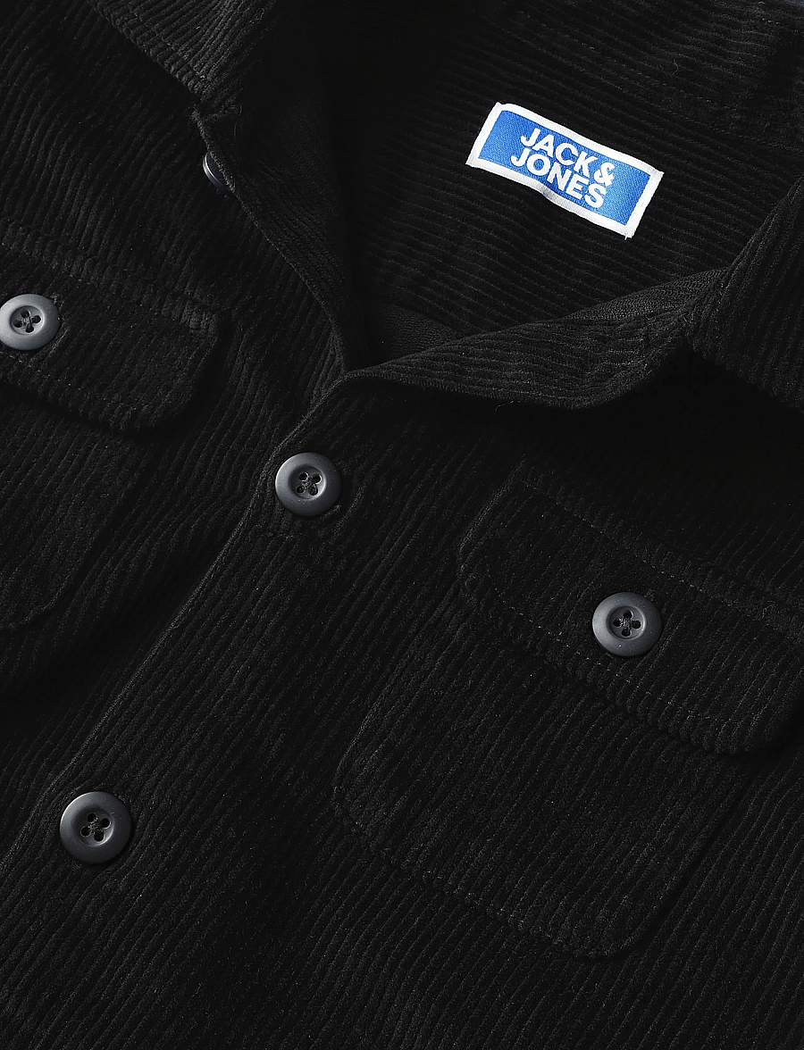Jack & Jones - JJEREGENT CORD OVERSHIRT LS JNR - overshirts - black - 2